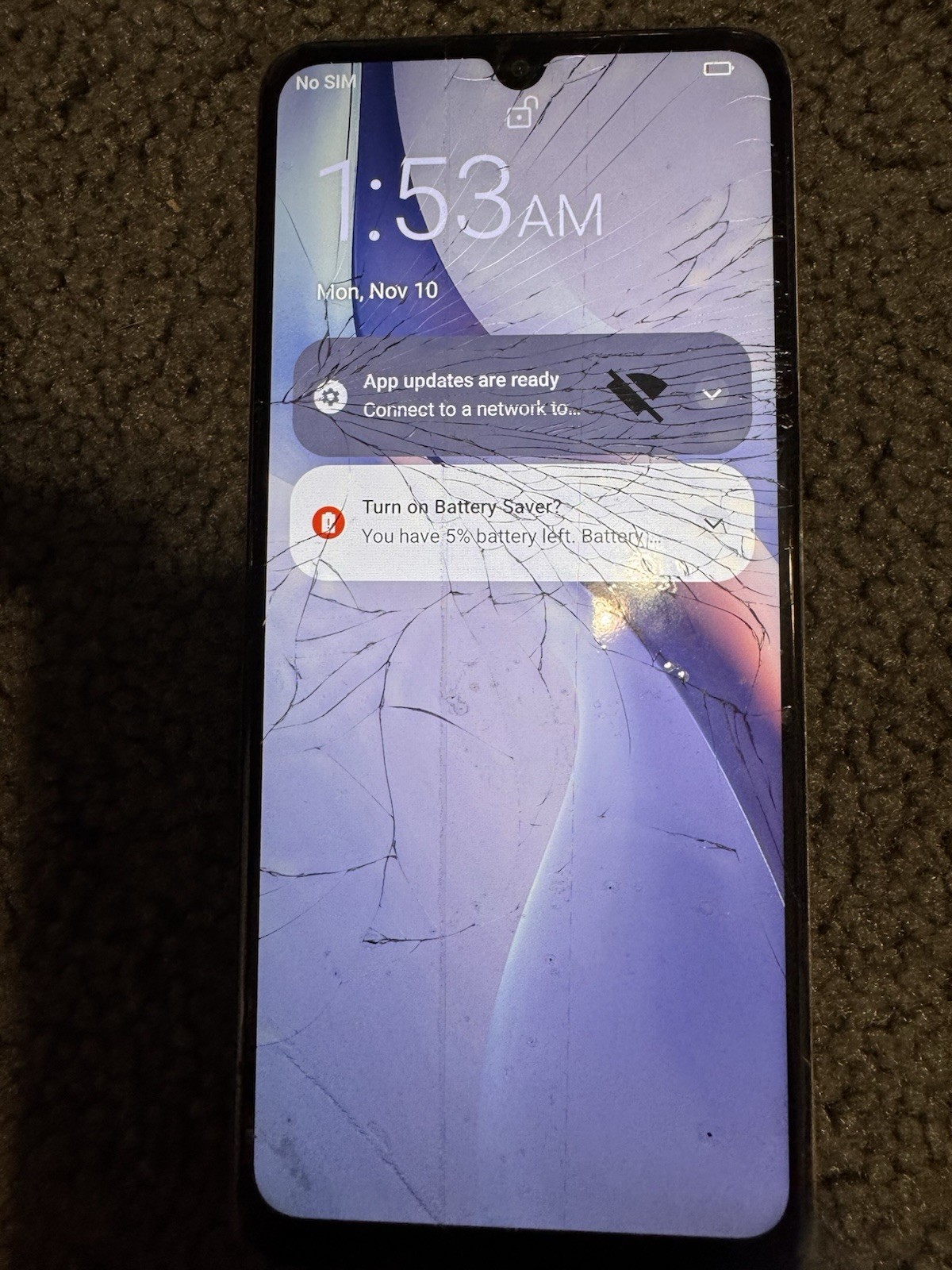 BLU G75 smartphone ,256GB Unlocked G1170WW 6.88″android 15, Black-for parts