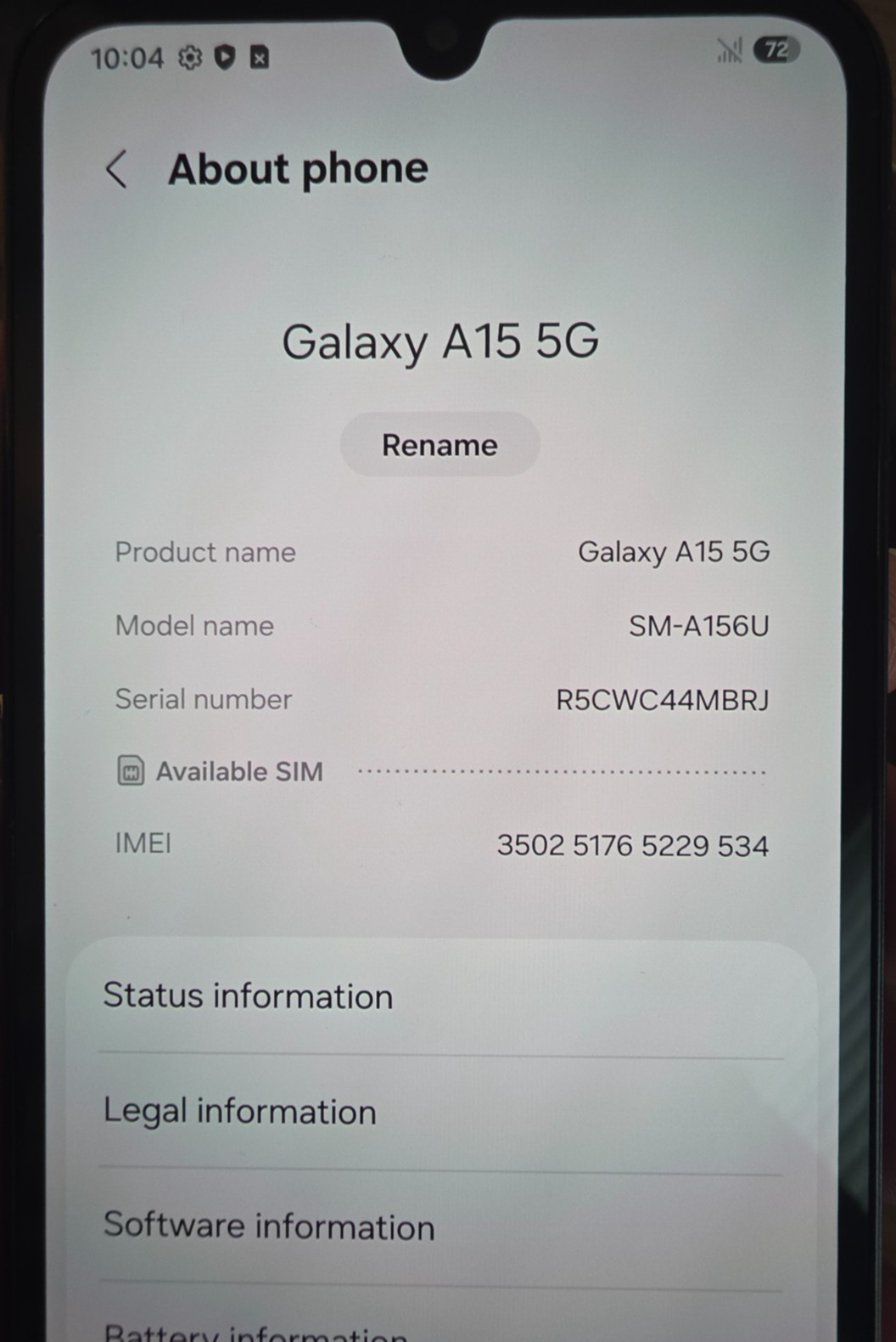 Samsung SM-A156U Galaxy A15 5G 6.5″ 128GB 4GB RAM Blue Black Verizon LOCKED