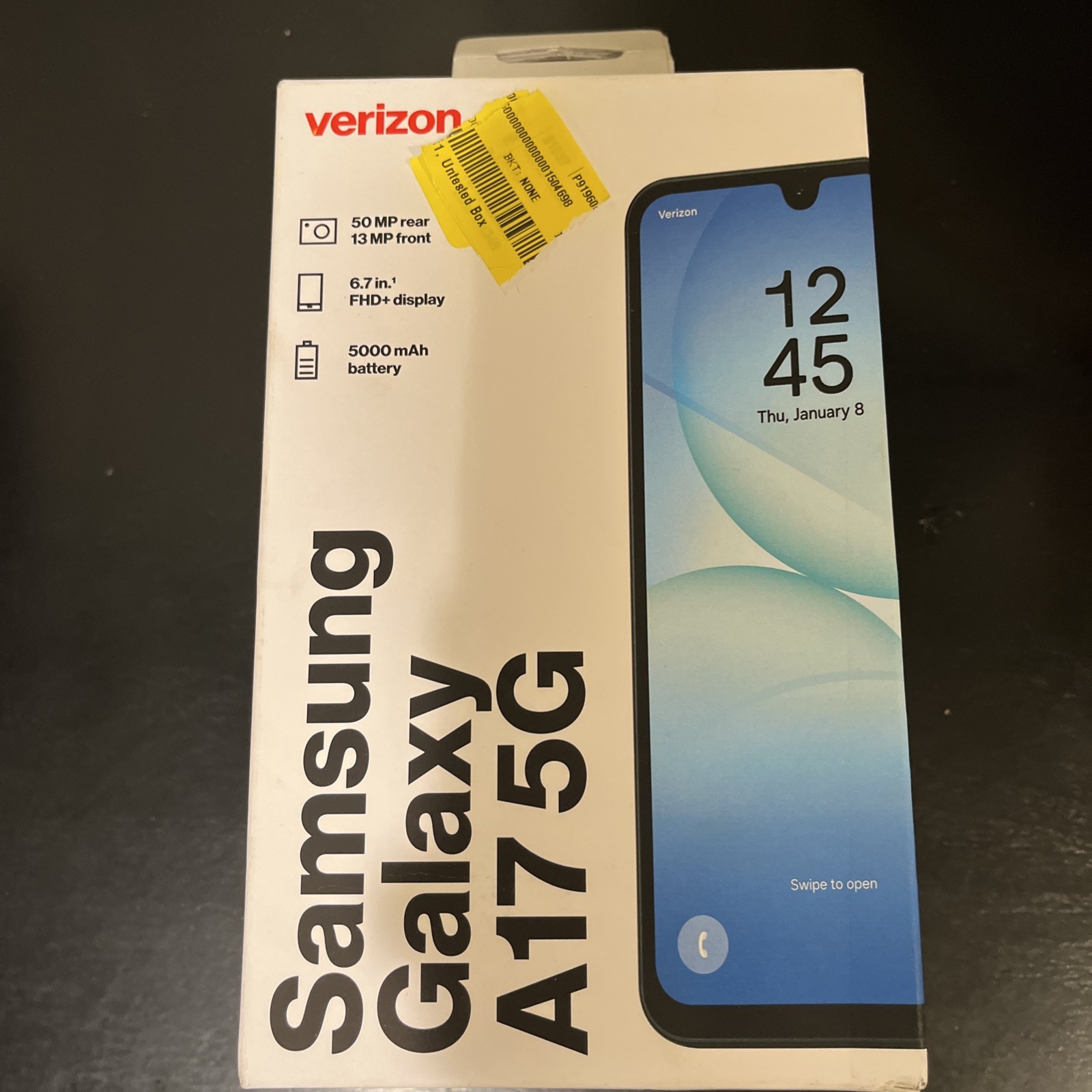 Samsung Galaxy A17 5G 128GB Black (Verizon Pre-paid Only) New Factory Sealed Box