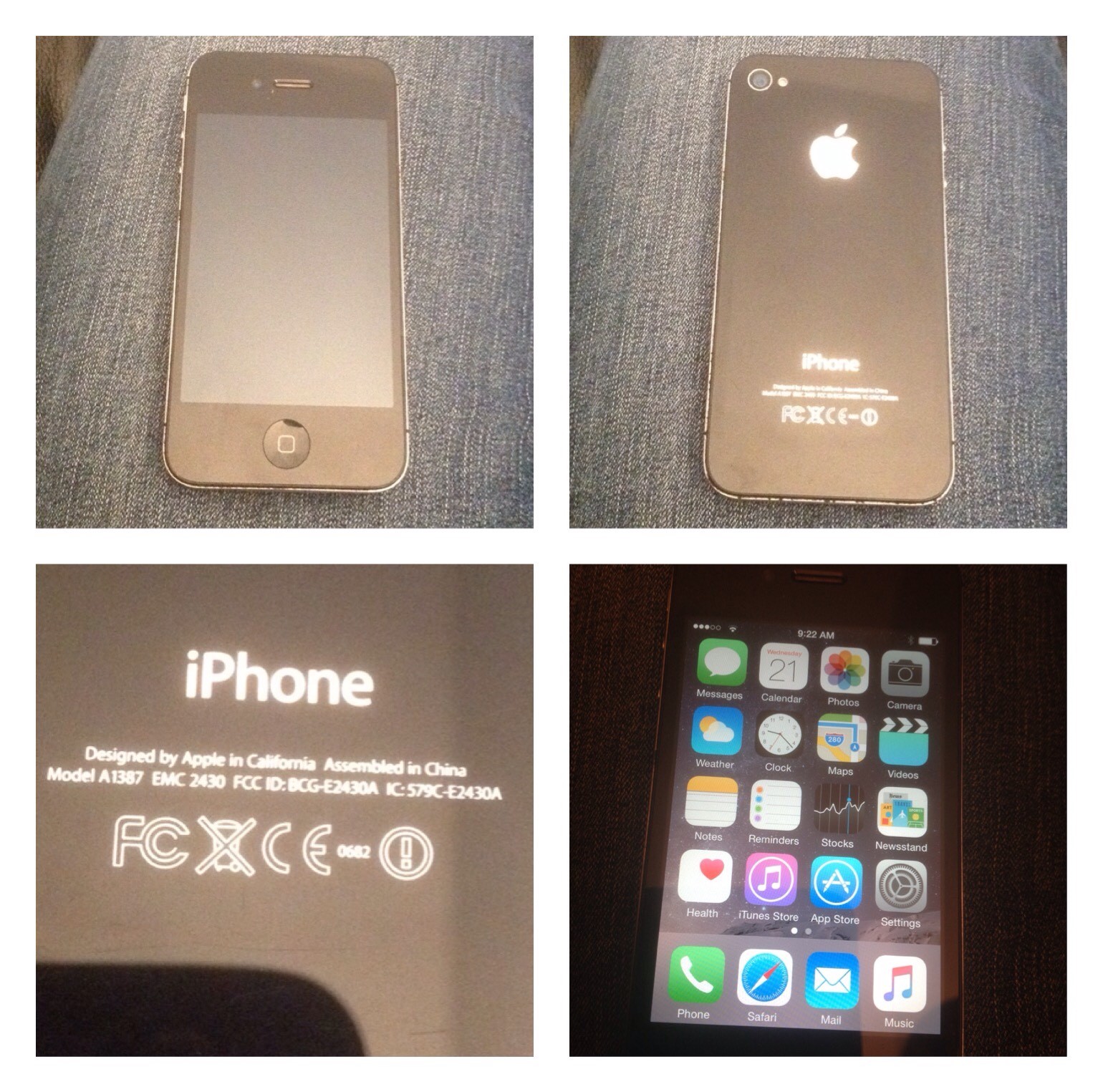 Apple iPhone 4s – 16GB – Black (Verizon) A1387 (CDMA + GSM)
