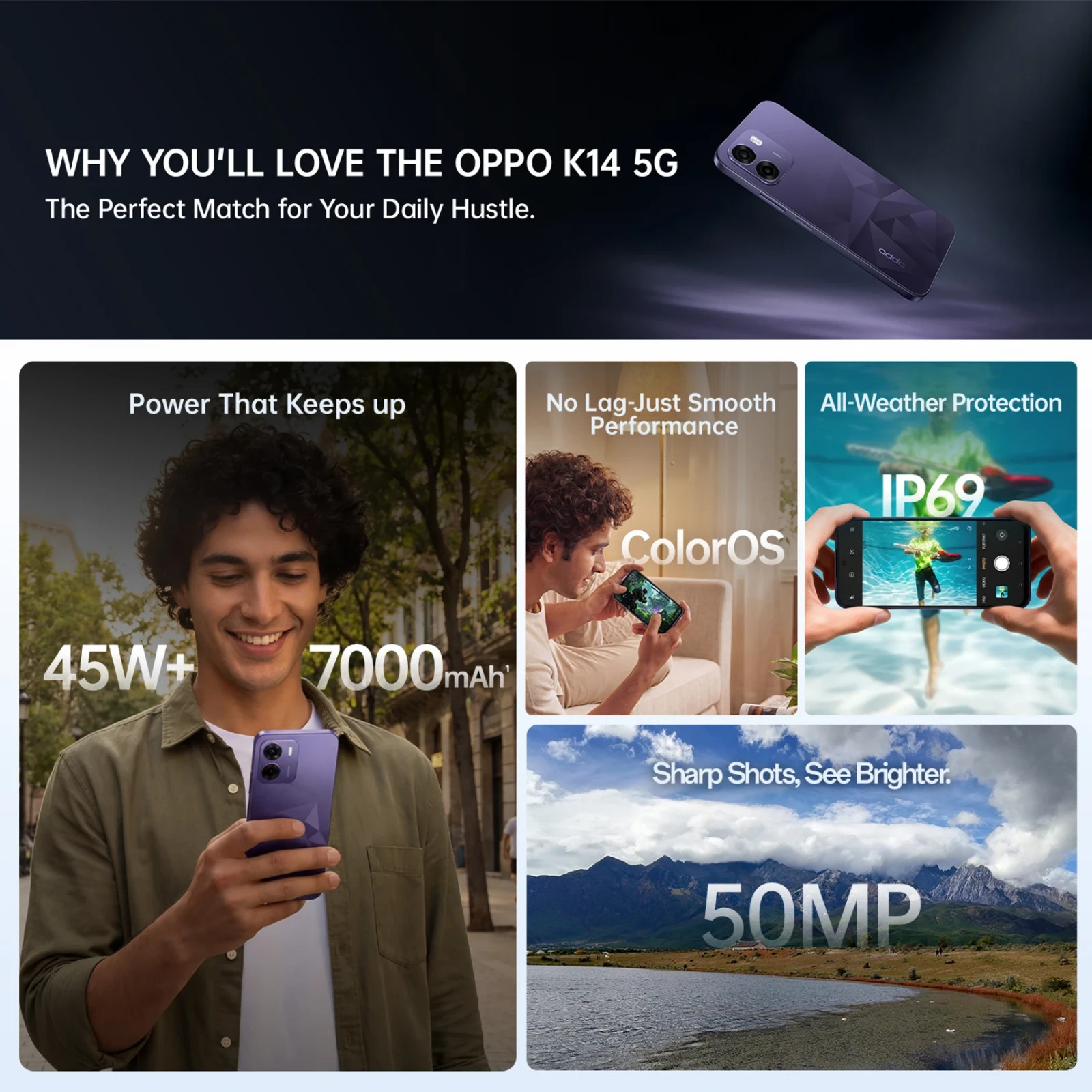 OPPO K14 5G ( 256 GB 8 GB RAM) 6.75 inch Dimensity 6300 Global Version