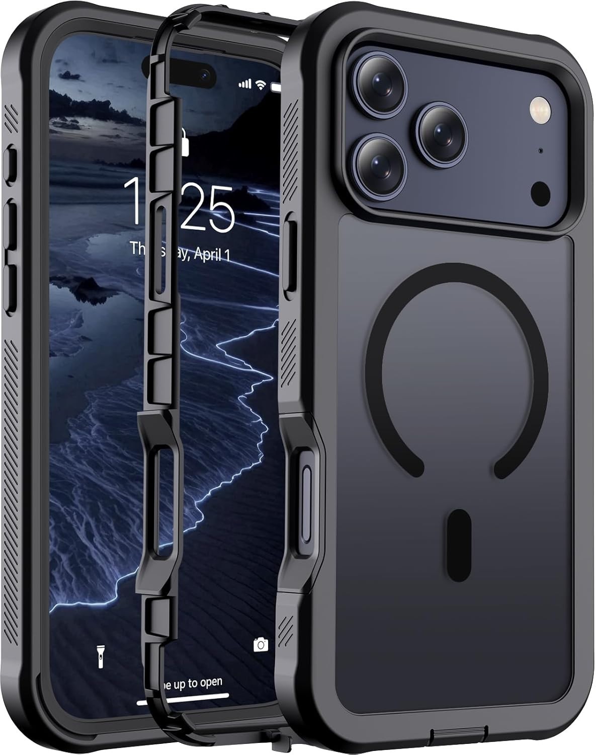 Magnetic for iPhone 17 Pro Max Case, Heavy Duty Protection, Shockproof 2-Layer B
