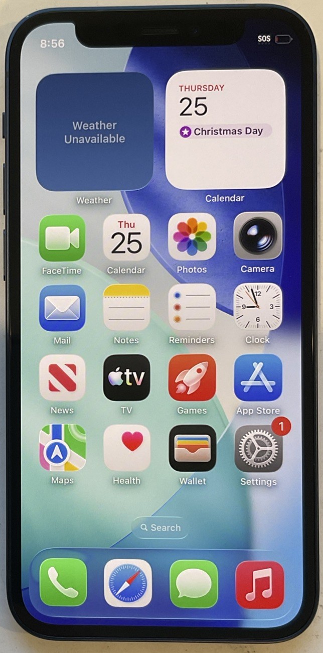 TESTED USED BLUE GSM UNLOCKED iPhone 12 MINI, 64GB A2176 MG6K3LL/A IOS 26.2