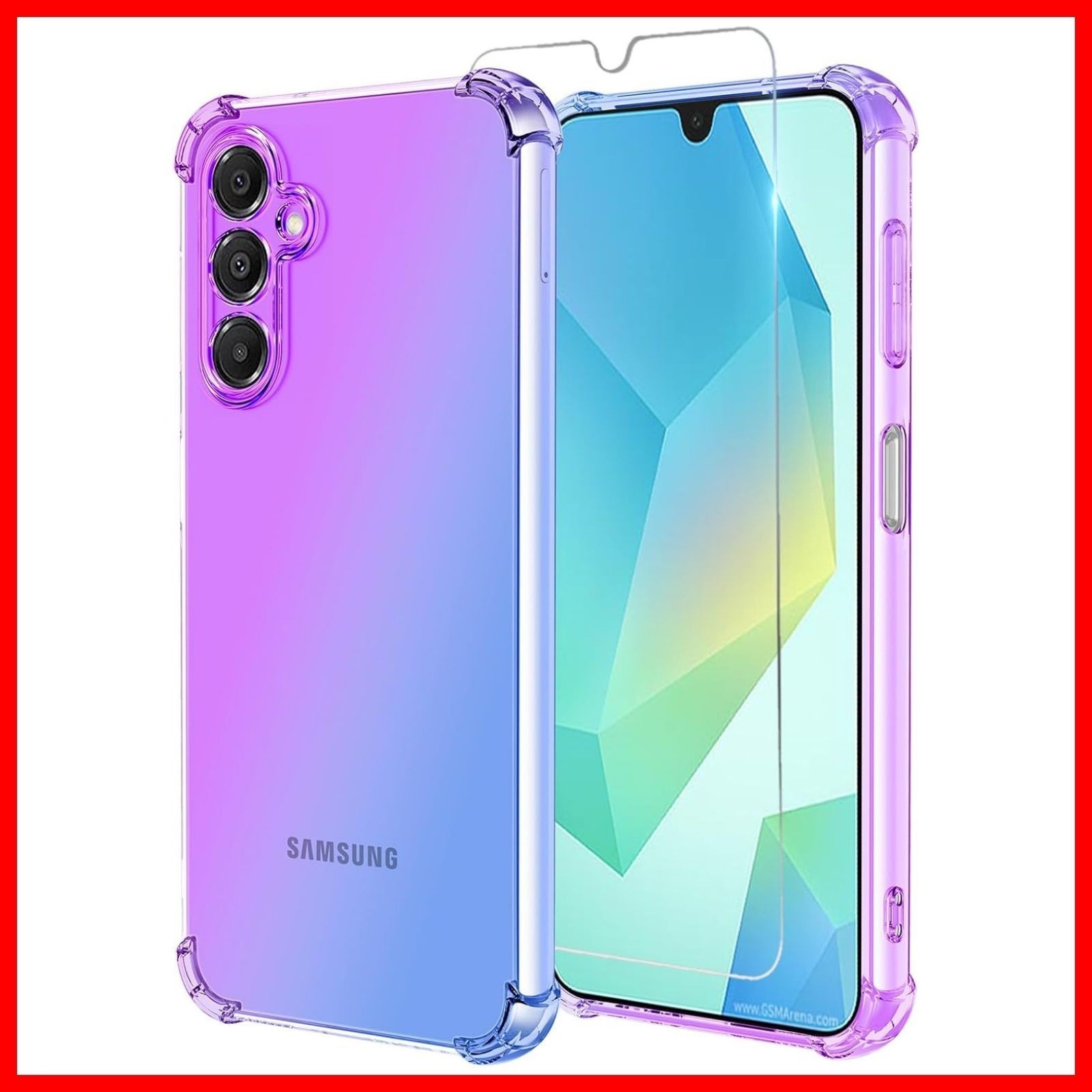 For Samsung Galaxy A16 5G Case w/ TPU Shock-Absorption Cover & Screen Protector