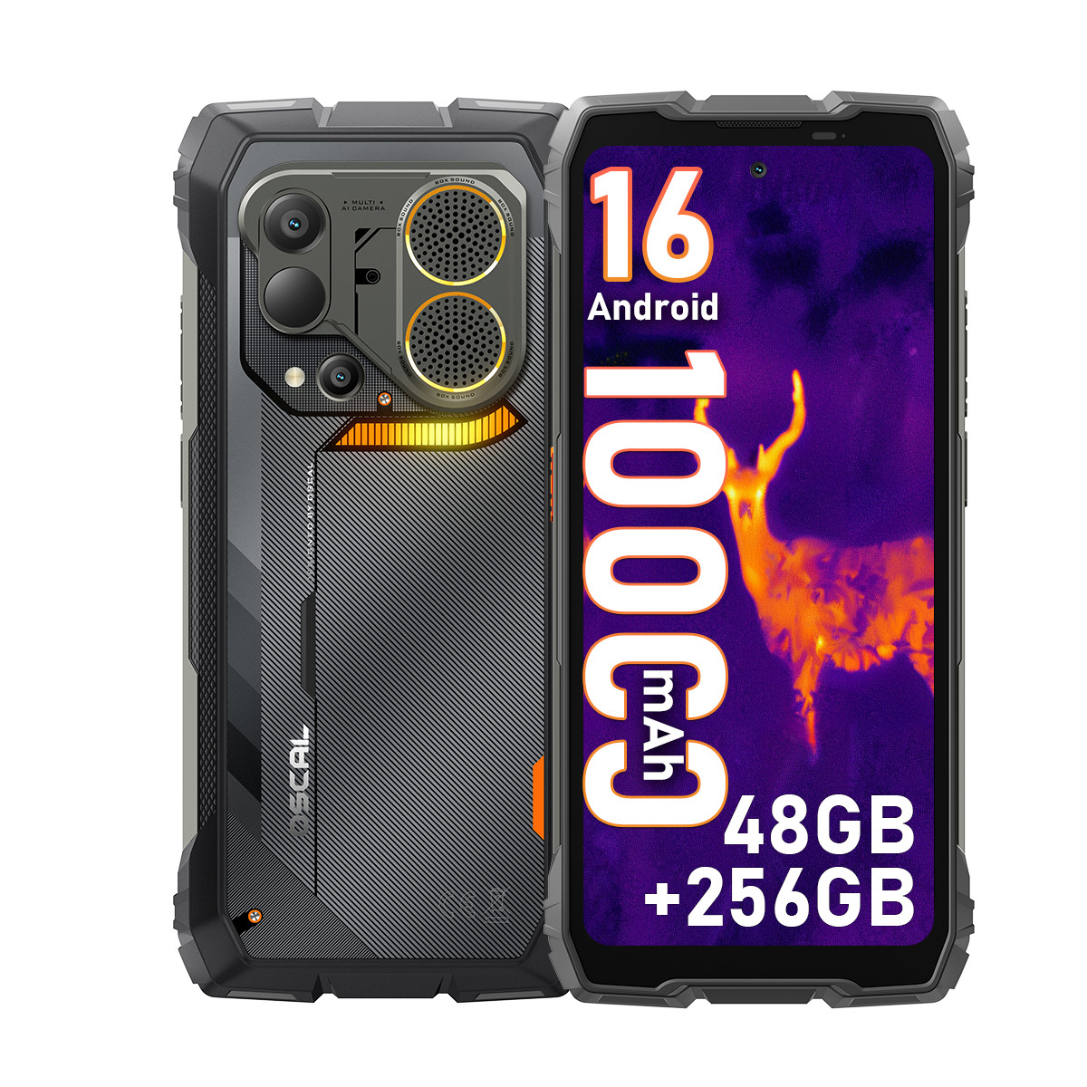 Blackview OSCAL PILOT6 AI Rugged Smartphone 48GB+256GB Thermal Imaging 108MP NFC