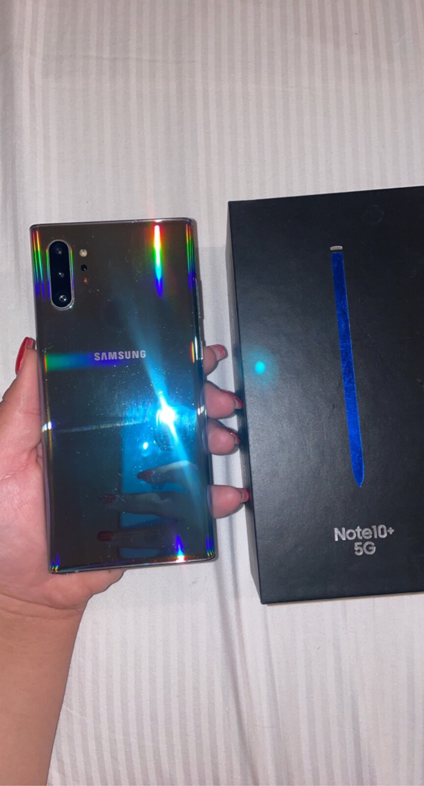 Samsung Galaxy Note10+ 5G SM-N976U – 256GB – Aura Glow (T-Mobile) (Single SIM)