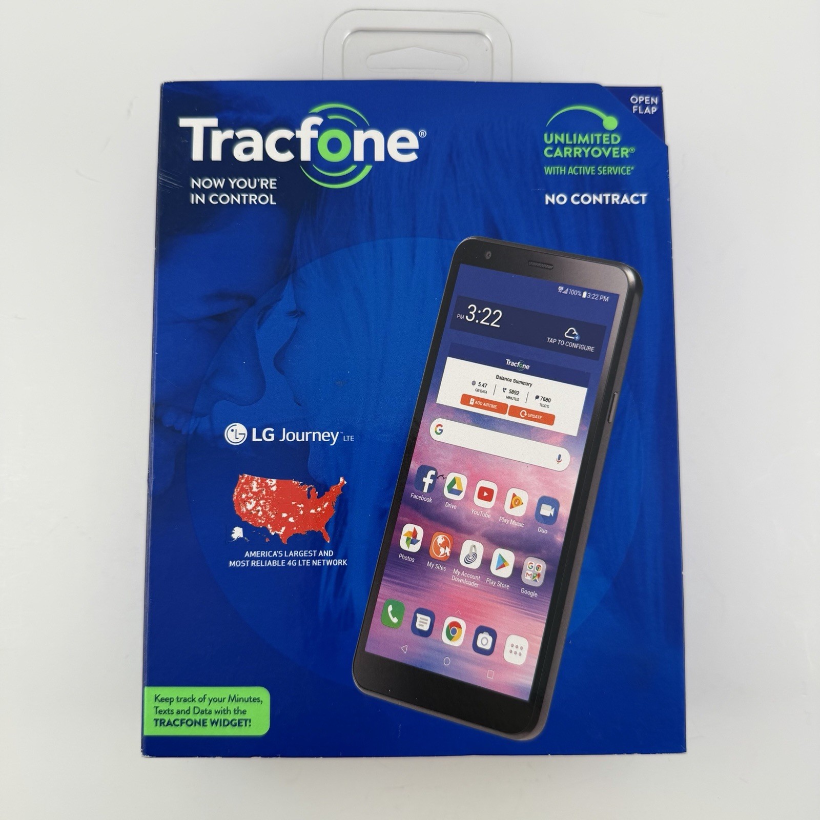 TracFone LG Journey 4G LTE Prepaid Smartphone (Locked) Black 16GB, SIM – UNUSED