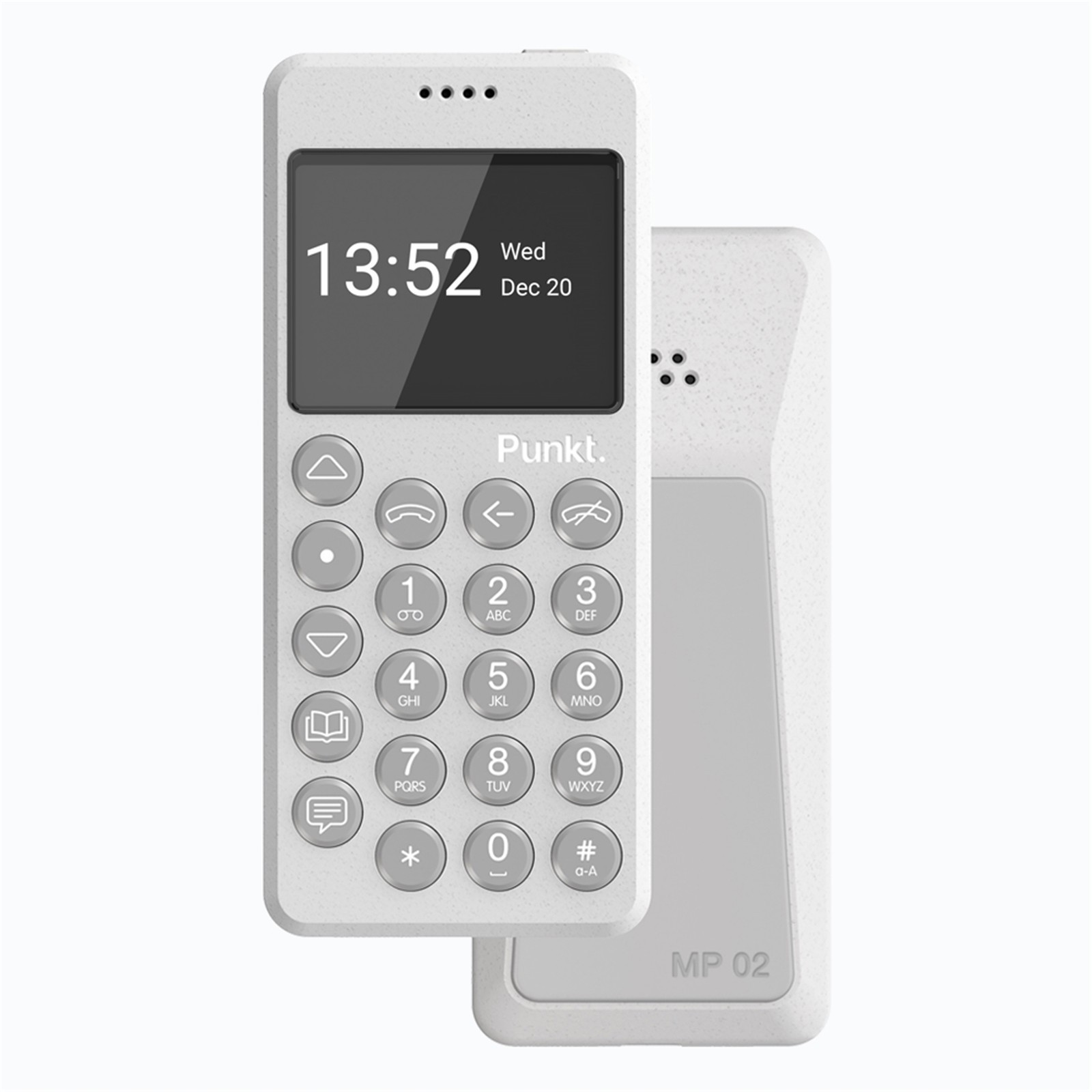 Punkt. MP02 Minimalist 4G LTE Cell Phone – 2GB RAM, 16GB Storage – Grey