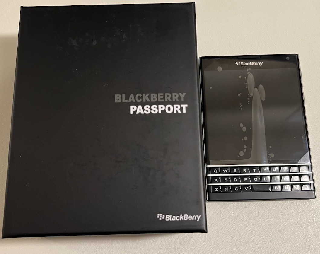 BlackBerry Passport 32GB GSM Unlocked 4G LTE (Black) QWERY Smartphone- Open Box