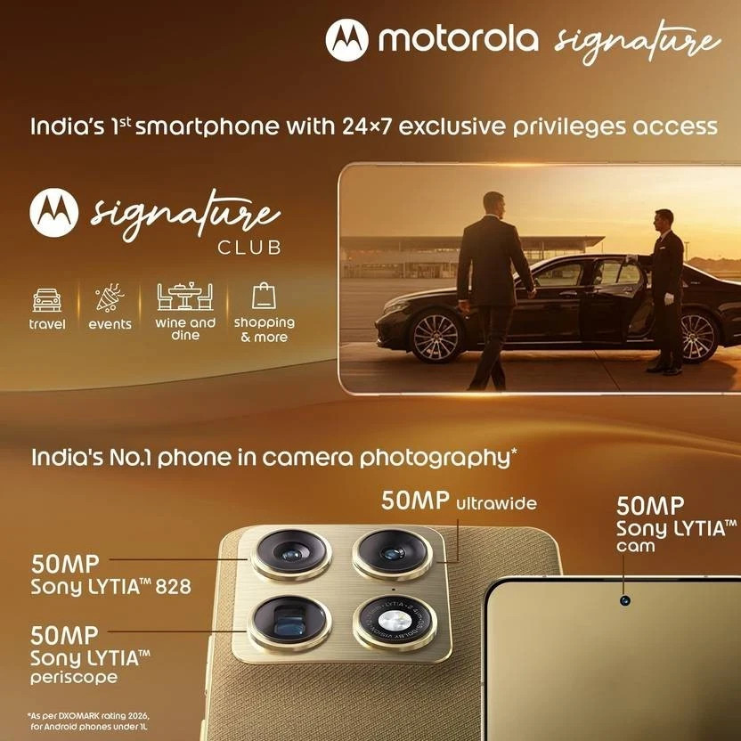 MOTOROLA Signature (Carbon, 512GB 16GB RAM) 8 Gen 5 Processor Global Version.