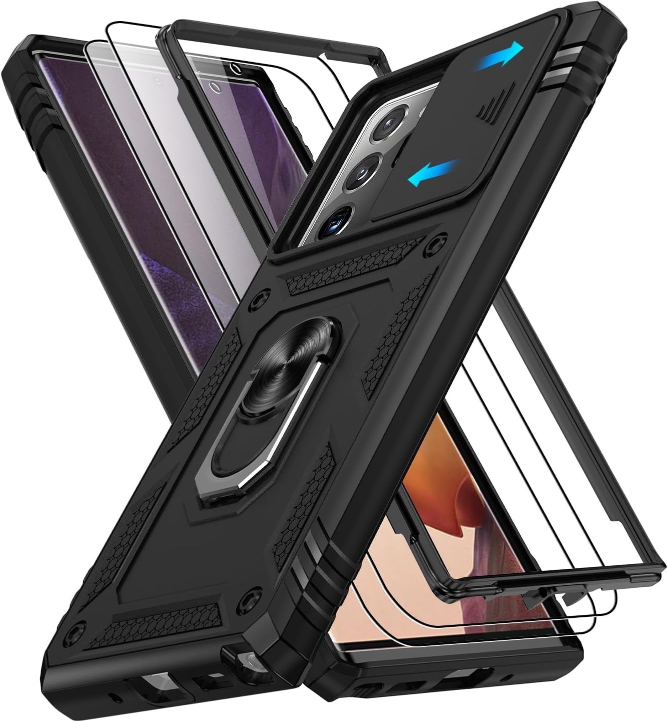 Samsung Galaxy Note 20 Ultra Case,Military Grade with Stand,Screen Protectors