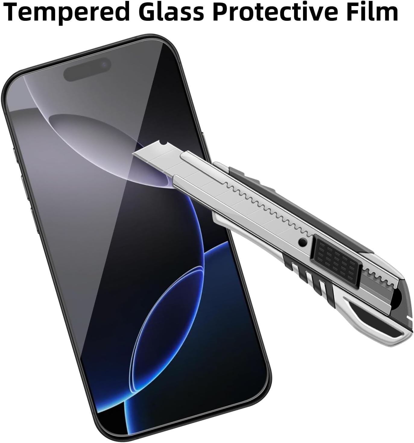 4PCS Glass Screen Protector for iPhone 16 Pro Max 9H Hardness Scratch Resistant