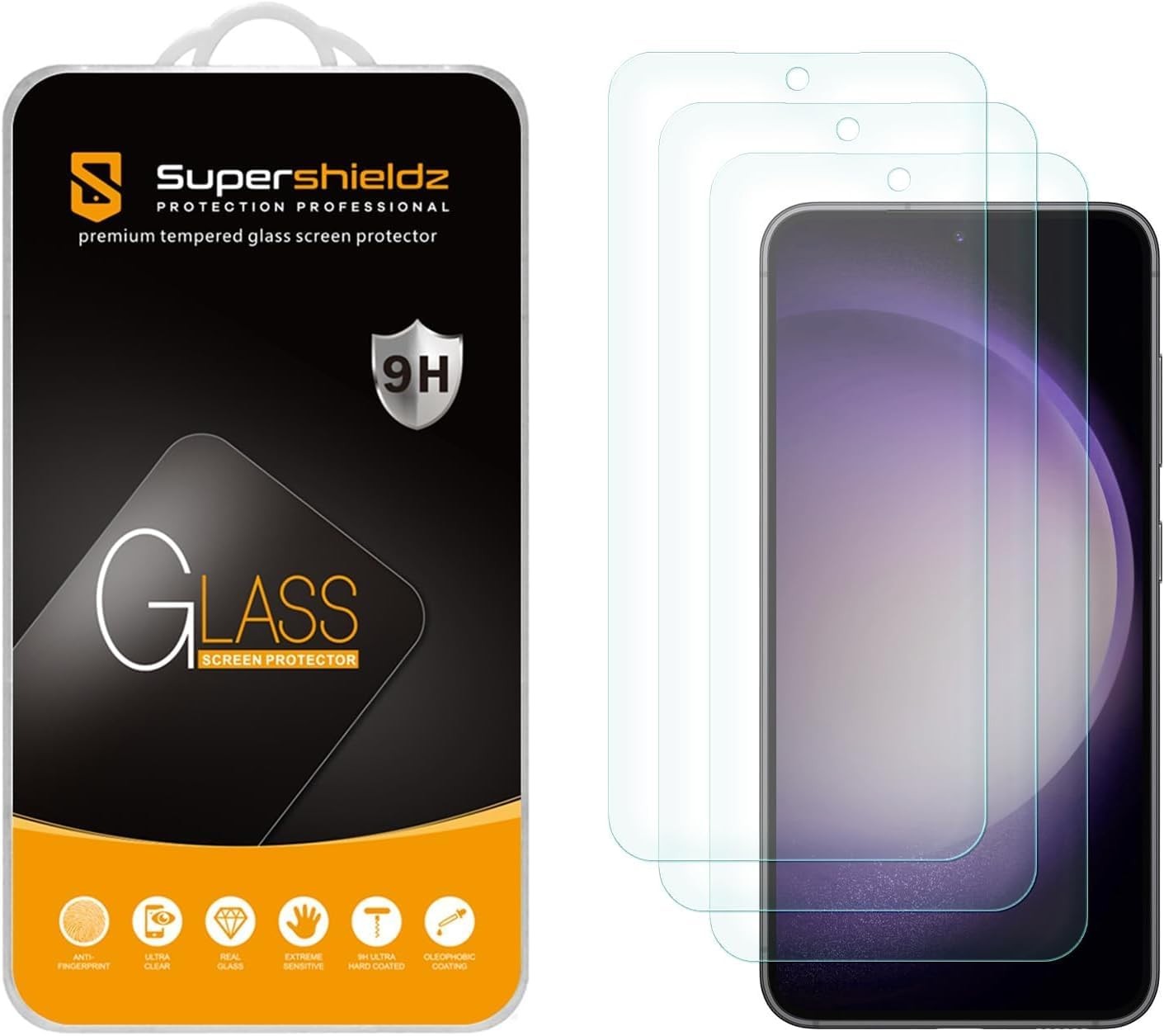 3PCS Tempered Glass Screen Protector for Samsung Galaxy S23 FE 0.33mm Anti Scrat