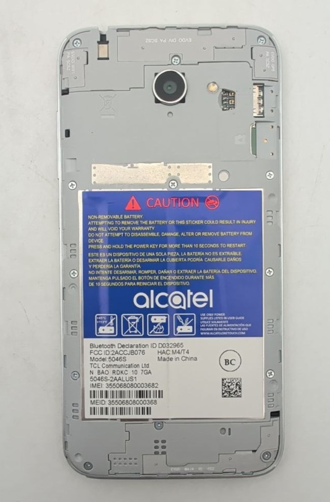 Alcatel A30 Smartphone 16GB 5.0 HD Display Android 4G LTE Unknown Carrier READ