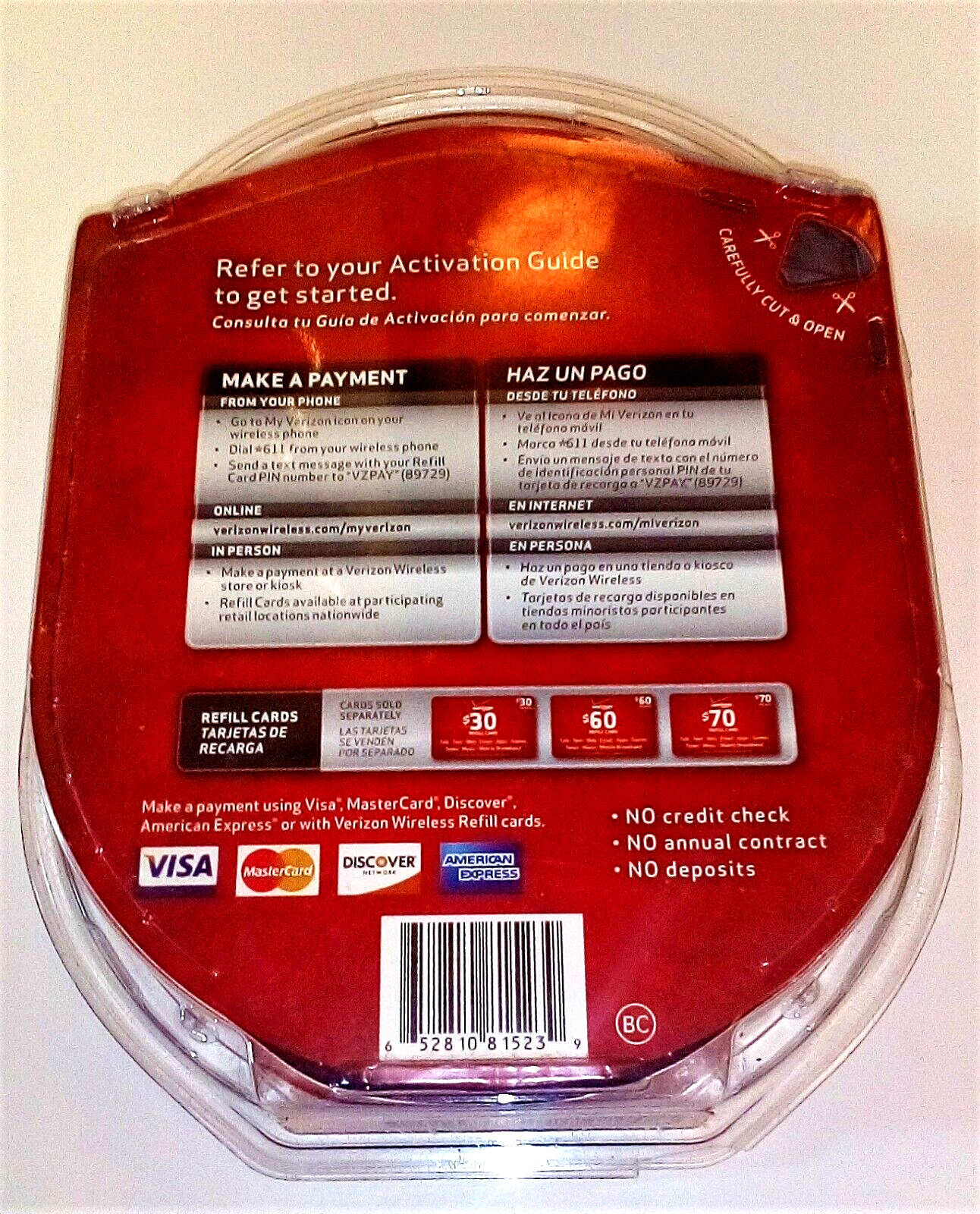 Verizon Unlimited Talk & Text No Annual Contract Prepaid Phone -New-