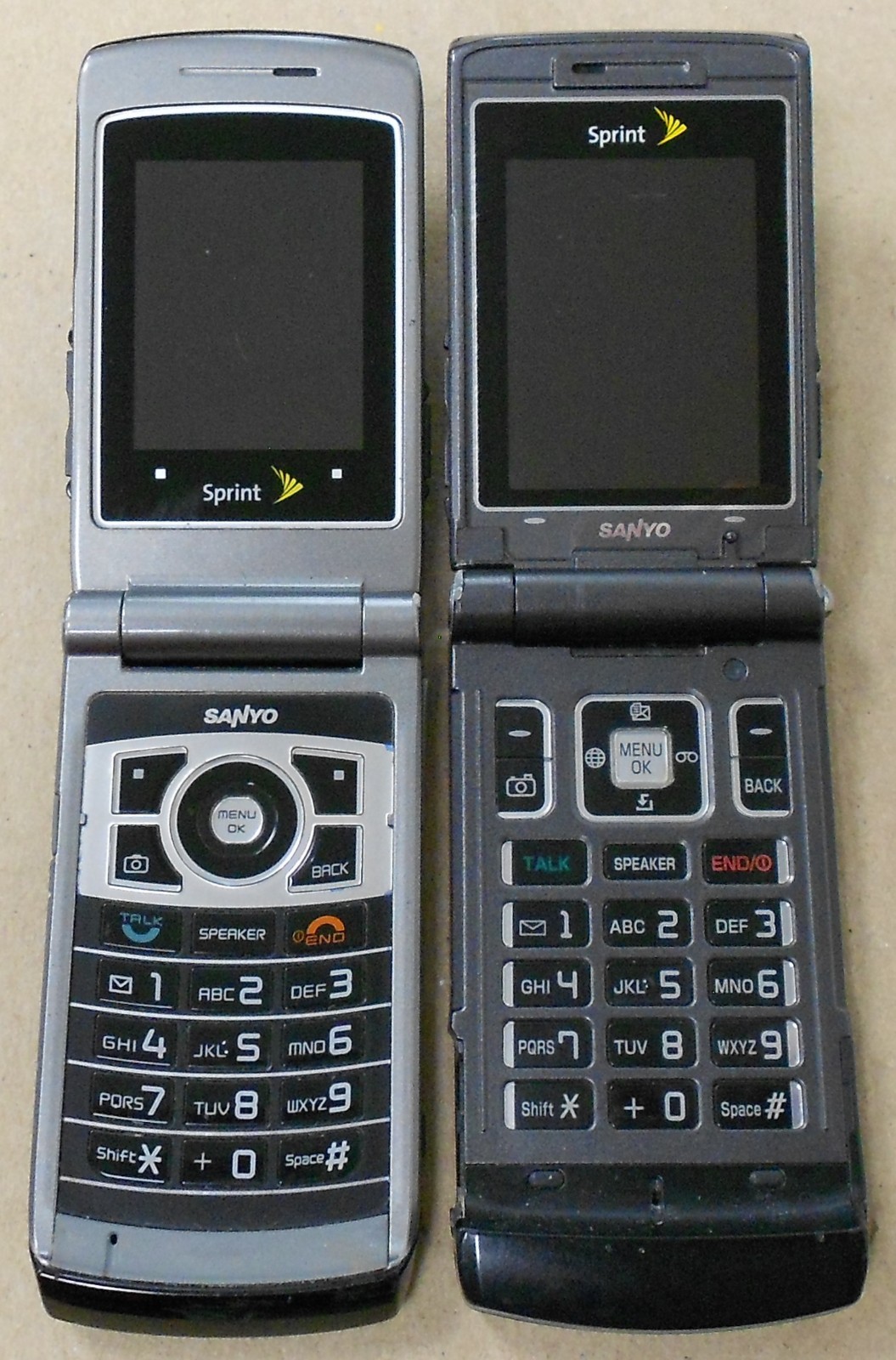 Lot of 2 Vintage Sanyo Flip Phones Untested As/Is Katana & Katana II 0422-01M