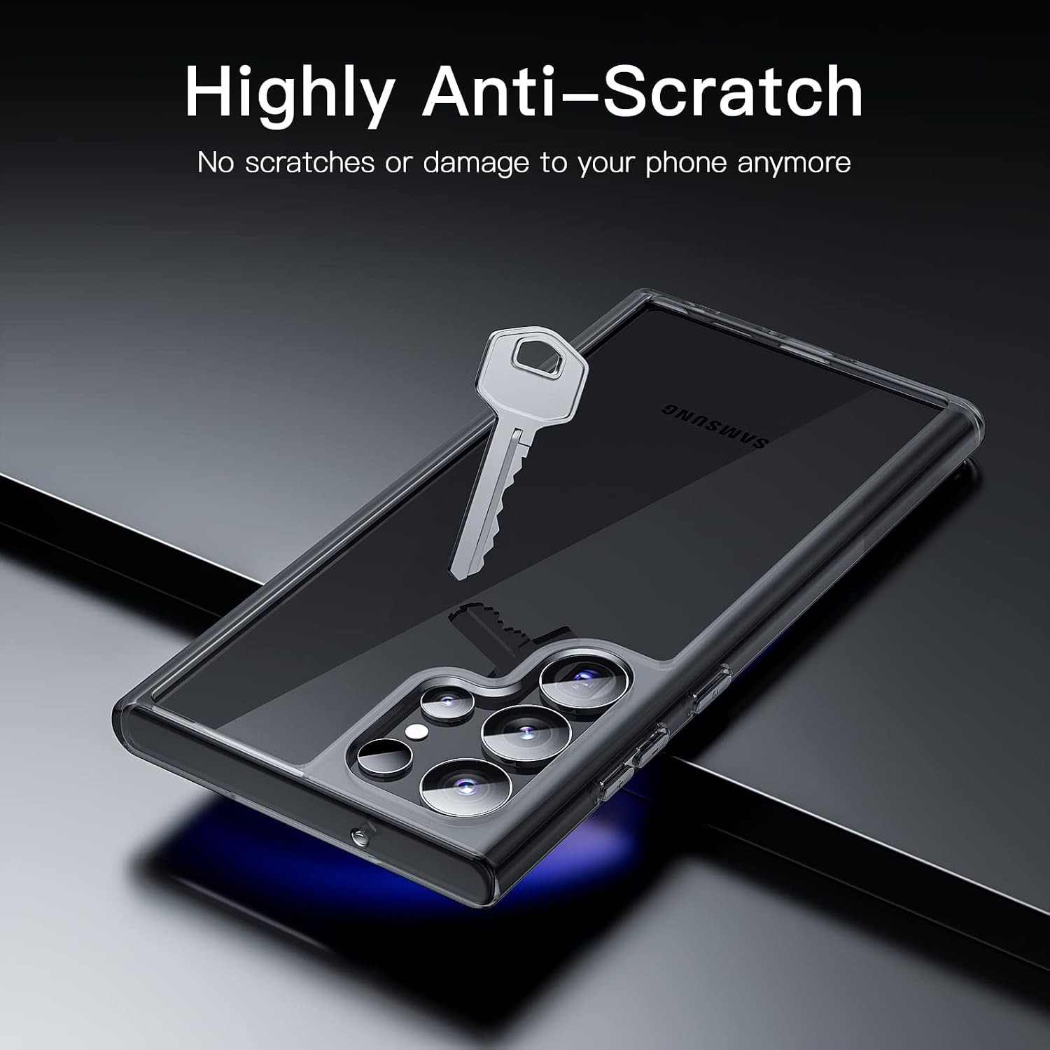 Shockproof Protective Case for Samsung Galaxy S23 Ultra 5G 6.8-Inch, Black Bumpe