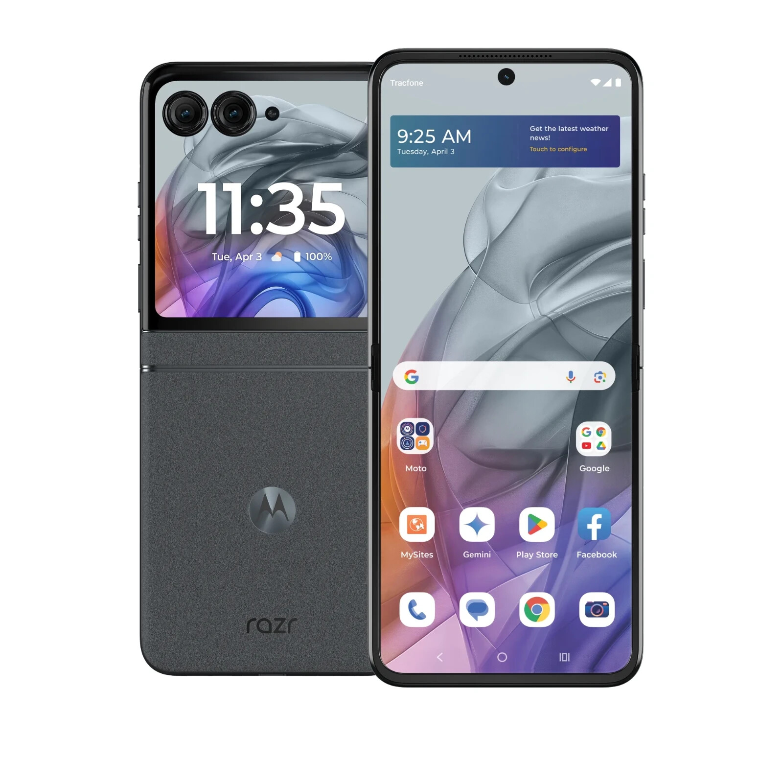 Motorola Razr 2024 5G XT2453V 256GB Unlocked 6.9 Folding pOLED Gray