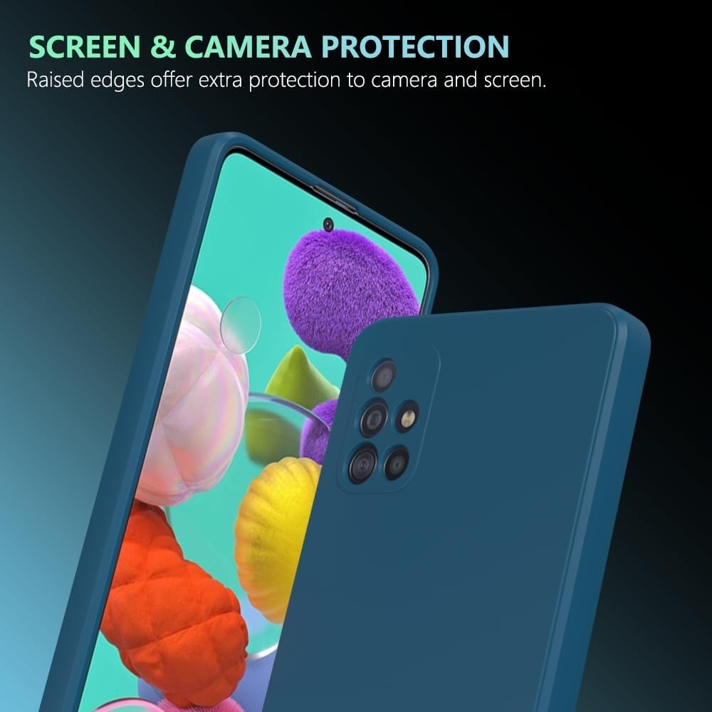 Samsung Galaxy A51 4G Case Dark Blue, Scratch Resistant Soft Touch Slim Cover