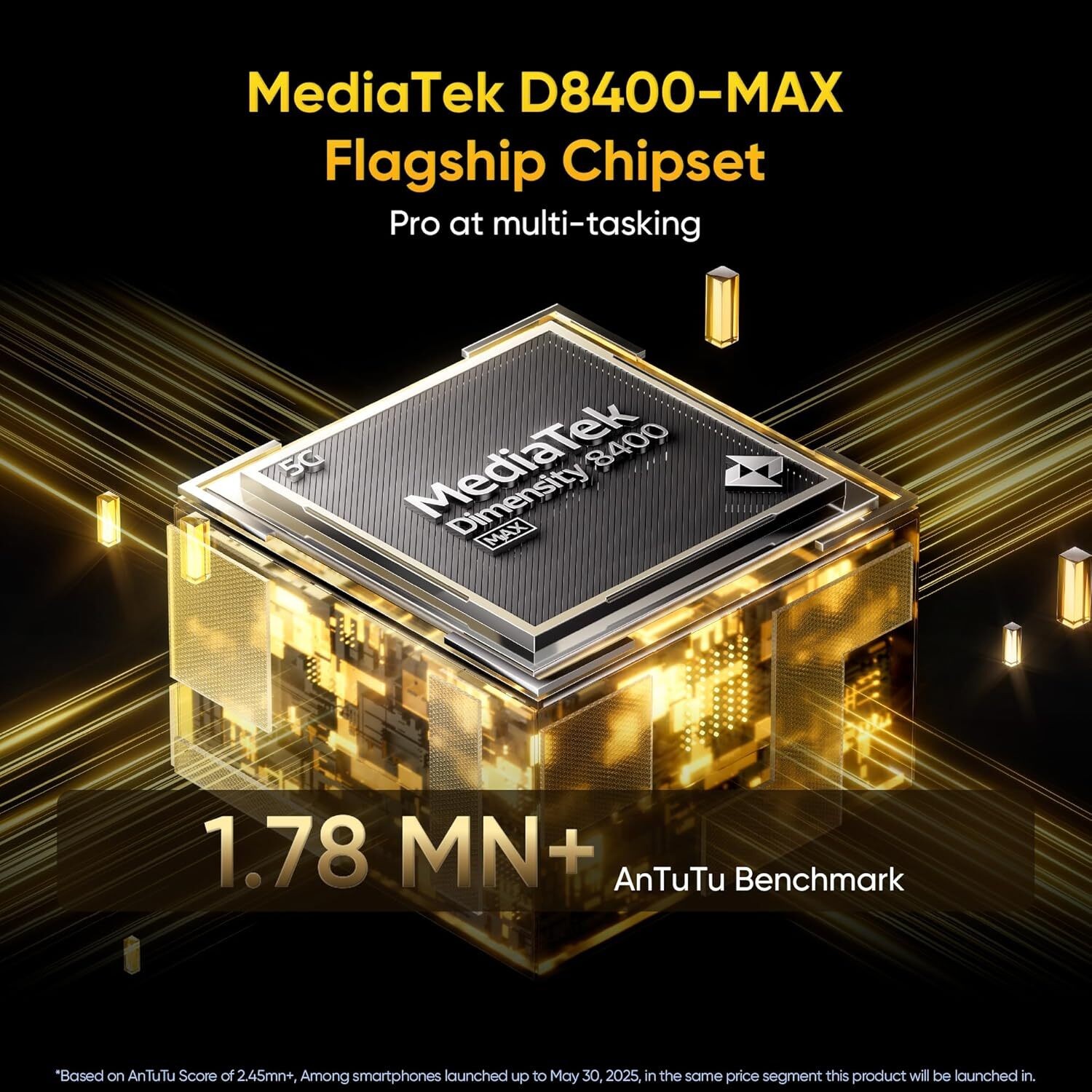 realme GT 7T 5G (Black,12GB+512GB) MediaTek D8400 MAX 6.8″ NFC Global Version.