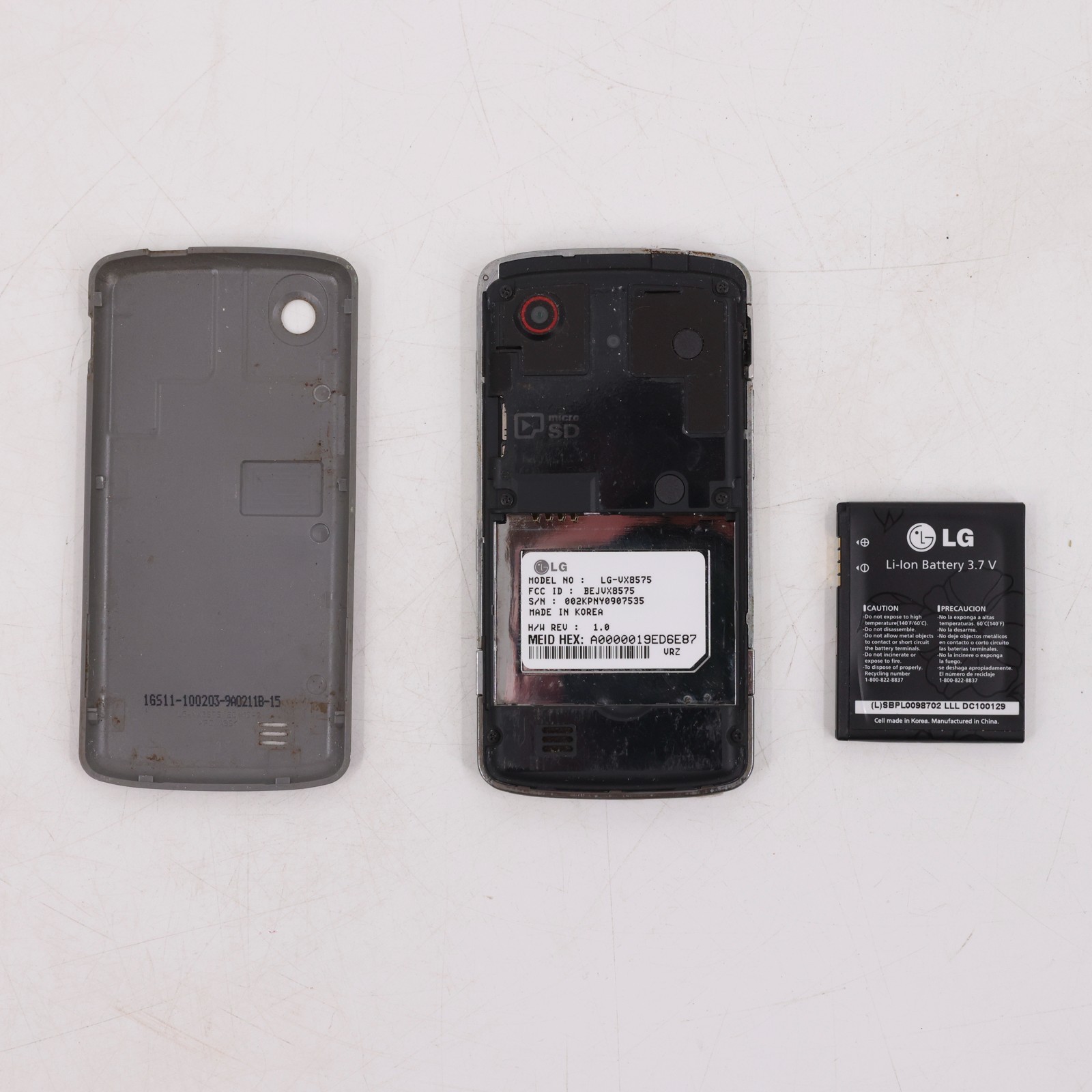 LG Chocolate Touch VX8575 Verizon Cell Phone Purple Back