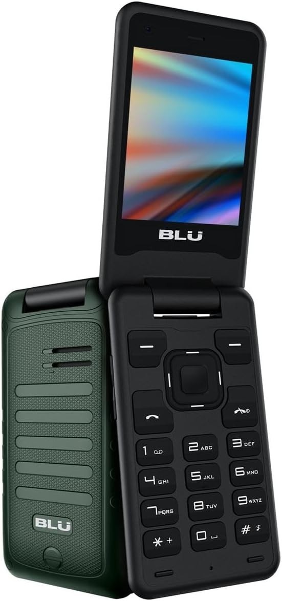 BLU Tank Flip T0100U | 2.8″ Display| 2022| GSM Unlocked |4G LTE Flip Phone|Green