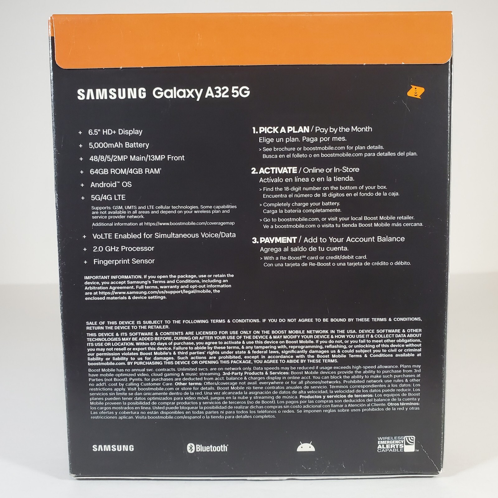 Boost Mobile Prepaid Samsung Galaxy A32 5G 6.5” HD+ Display 48MP Camera 16GB