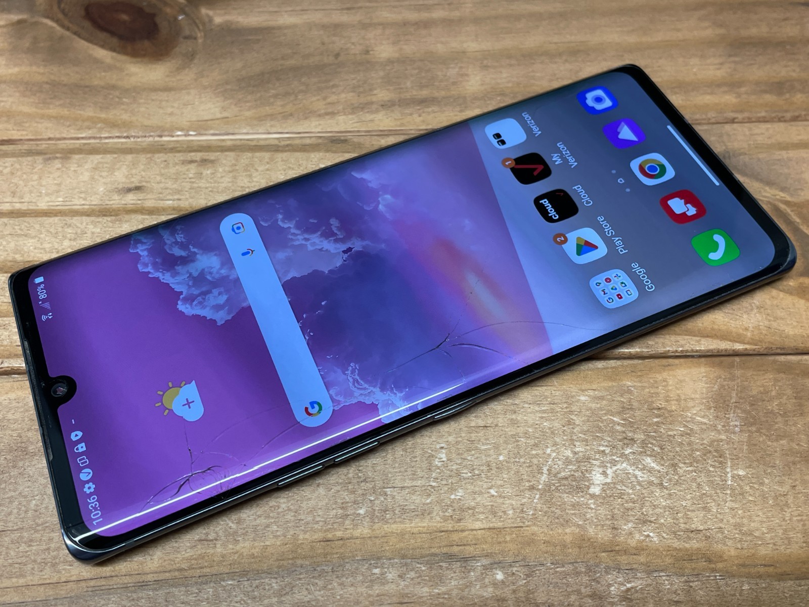 LG Velvet 5G UW – LM-G900VM – 128 GB – Gray (Verizon) Works – Cracked Glass