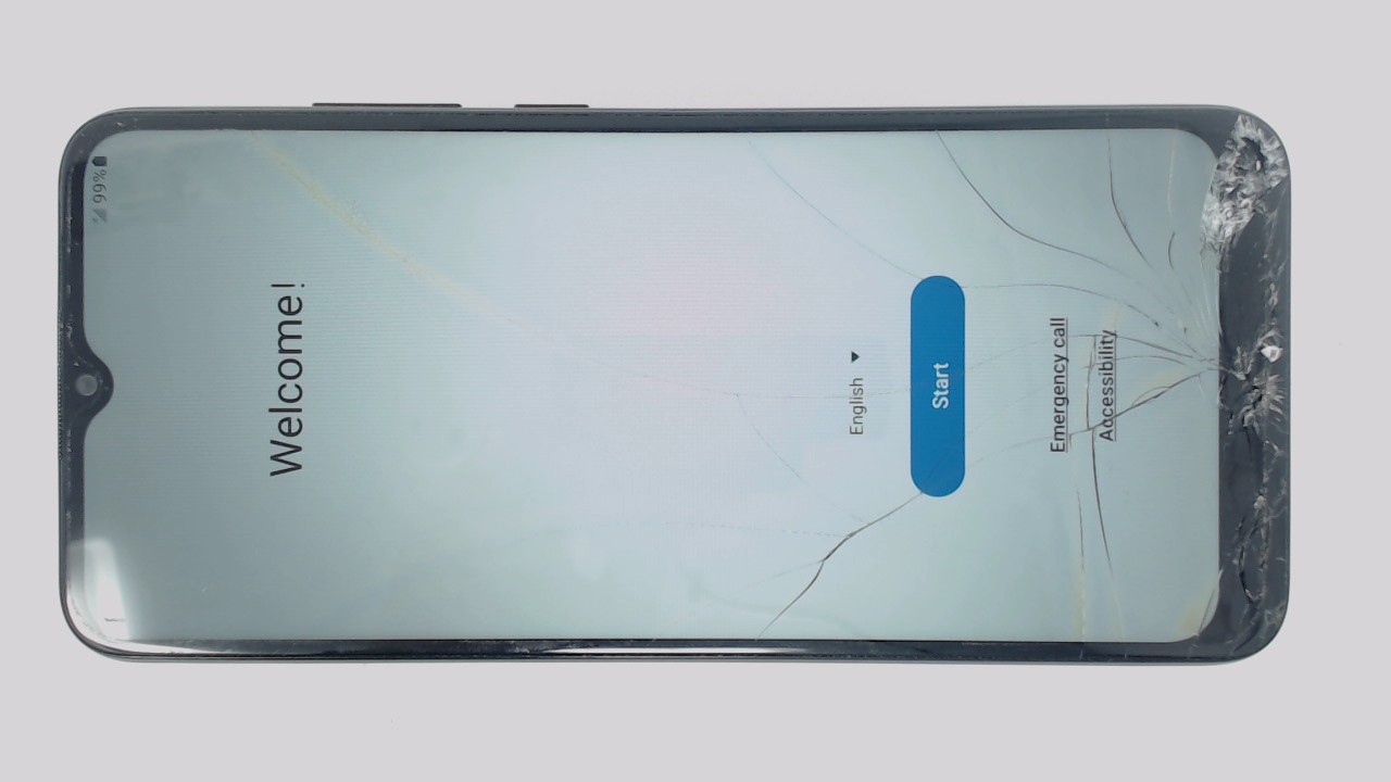Samsung Galaxy A02s SM-A025V Cellphone (Black 32GB 3GB) Tracfone CRACKED