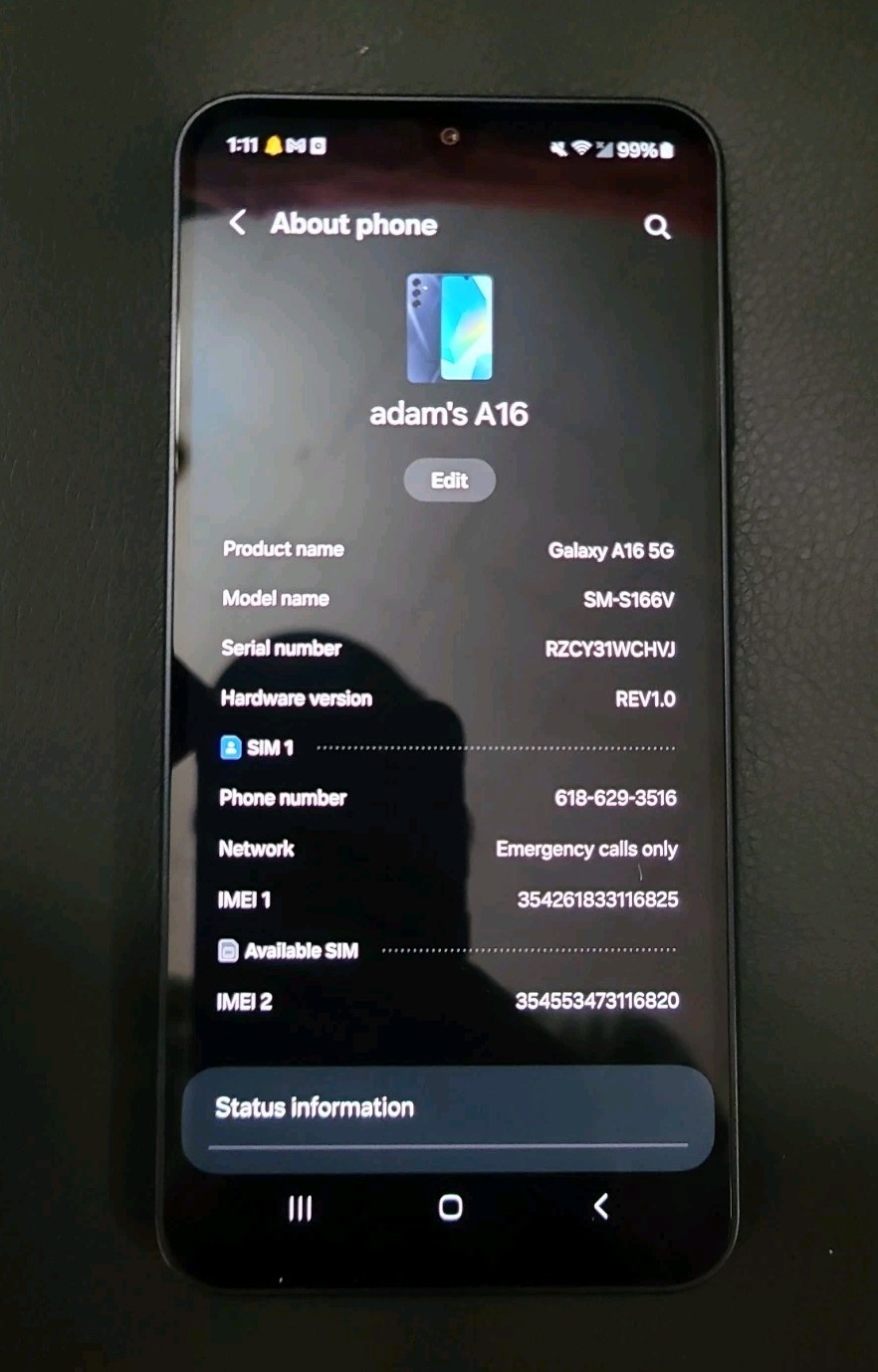 Samsung Galaxy A16, 128GB, 5G, Black – Verizon Smartphone