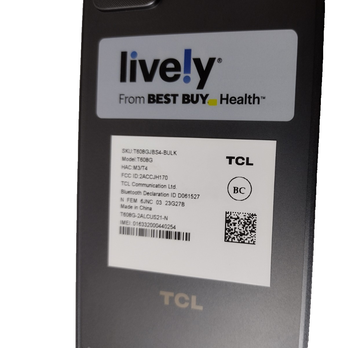 TCL Jitterbug Smart 4 (T608G) 32GB – Gray (Lively Prepaid) Smartphone