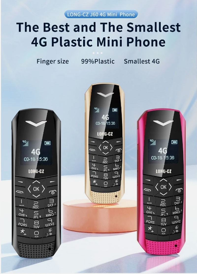 J6 Unlocked world’s smallest 4G Simple Mini Mobile Cell Phones Card Dial GSM MP3