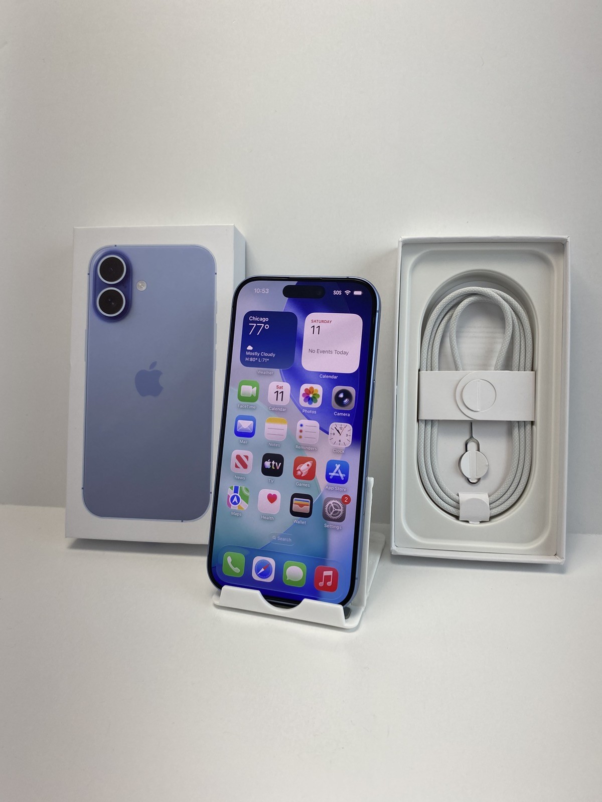 Apple iPhone 17 A3258 256GB Mist Blue 92% battery health Unlocked phone Warranty