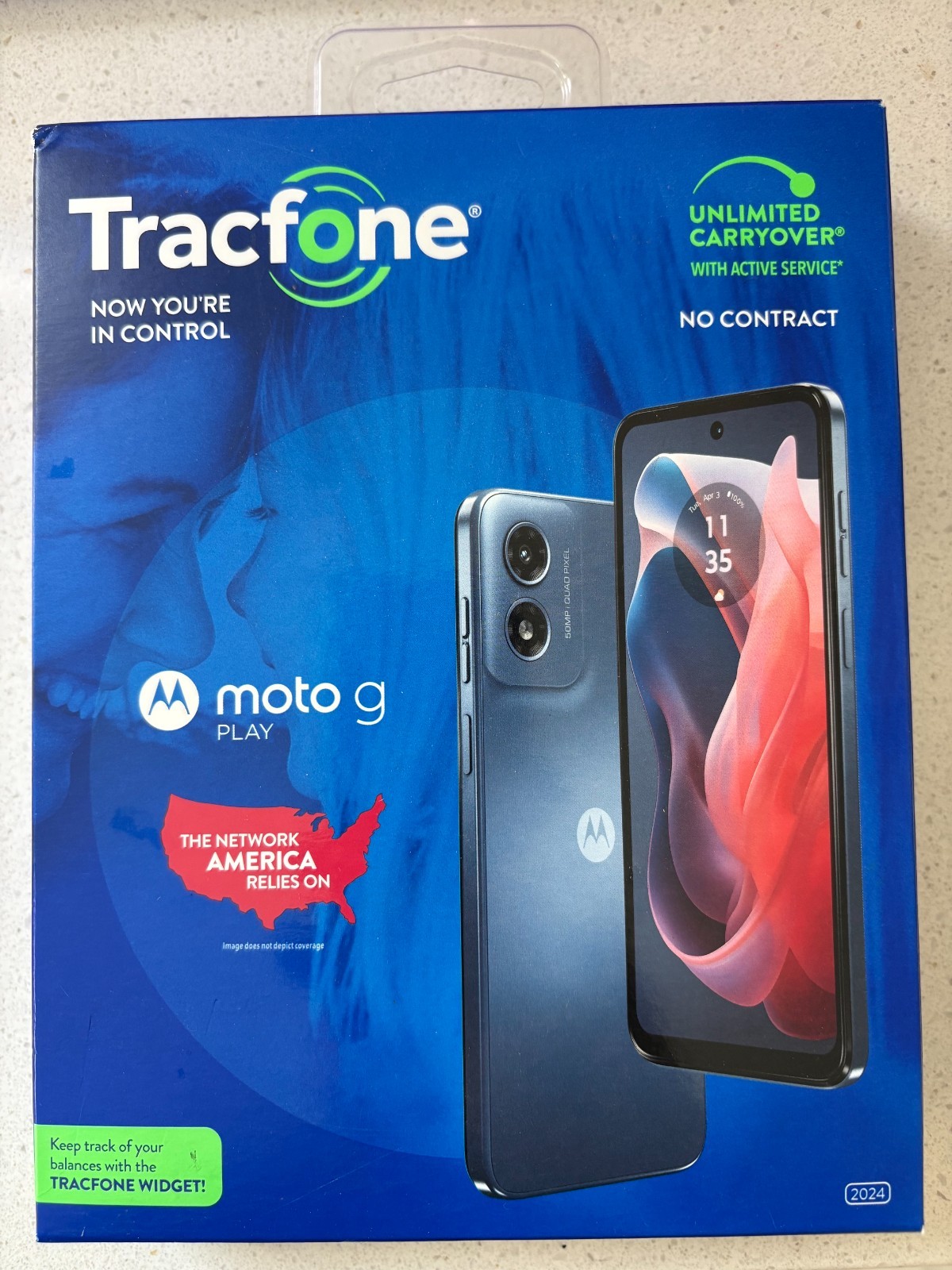 New in box Motorola Moto G Play 2024 64GB 6.5″ Display TracFone Locked