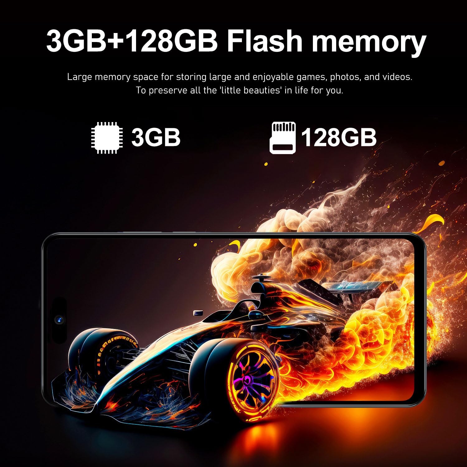 4G LTE Android ,3GB + 128GB,Dual SIM Unlocked Cellphone