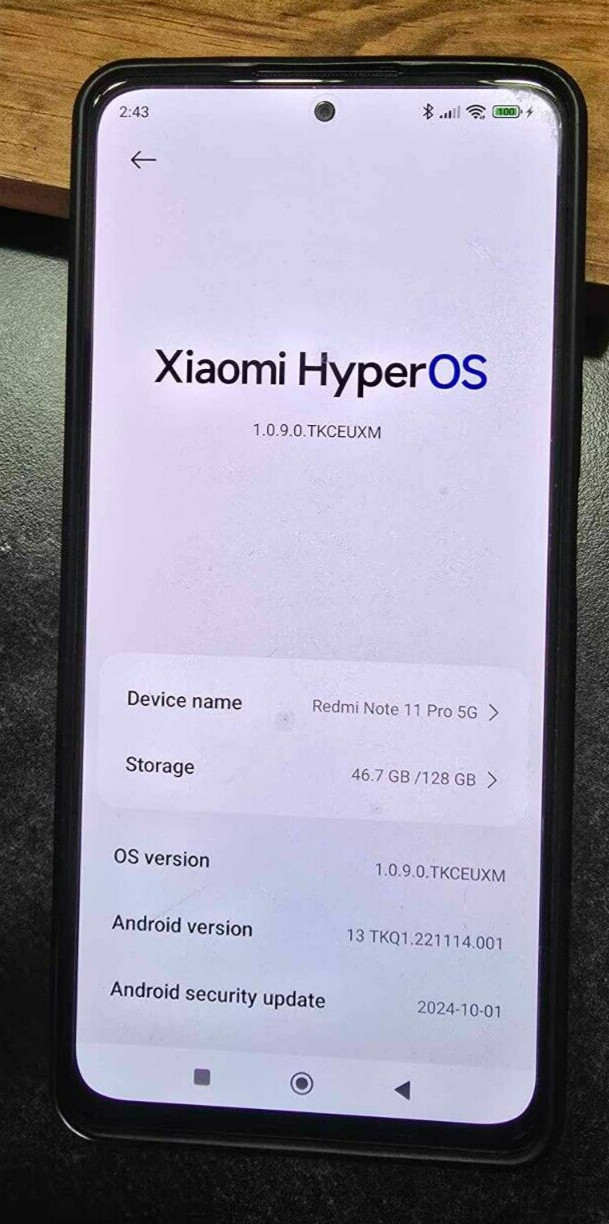 Xiaomi Redmi Note 11 Pro 5G (2201116SG) 128GB (GSM Unlocked) Dual SIM