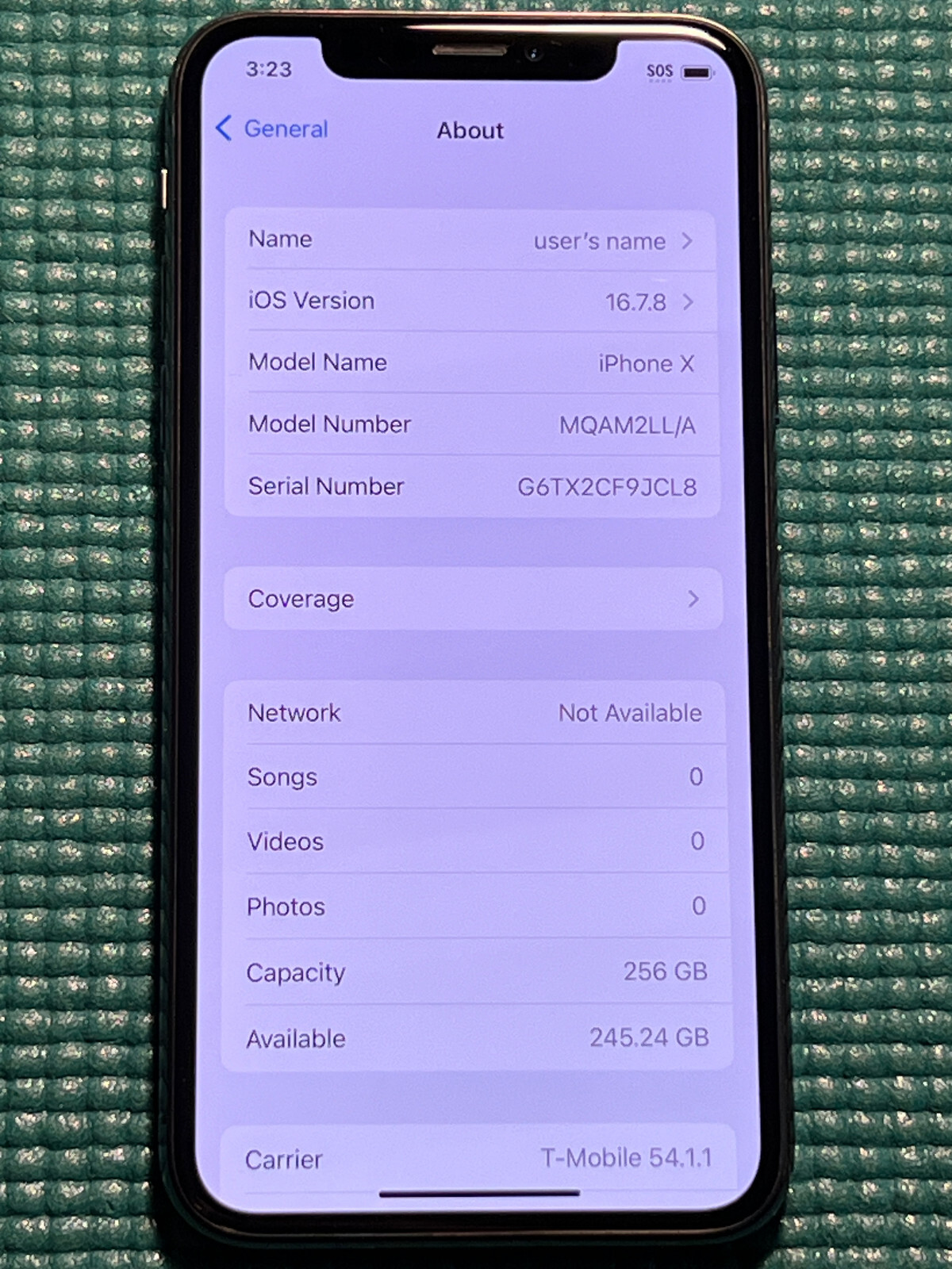 Apple iPhone X – 256GB – Space gray (Unlocked) A1901 (GSM)