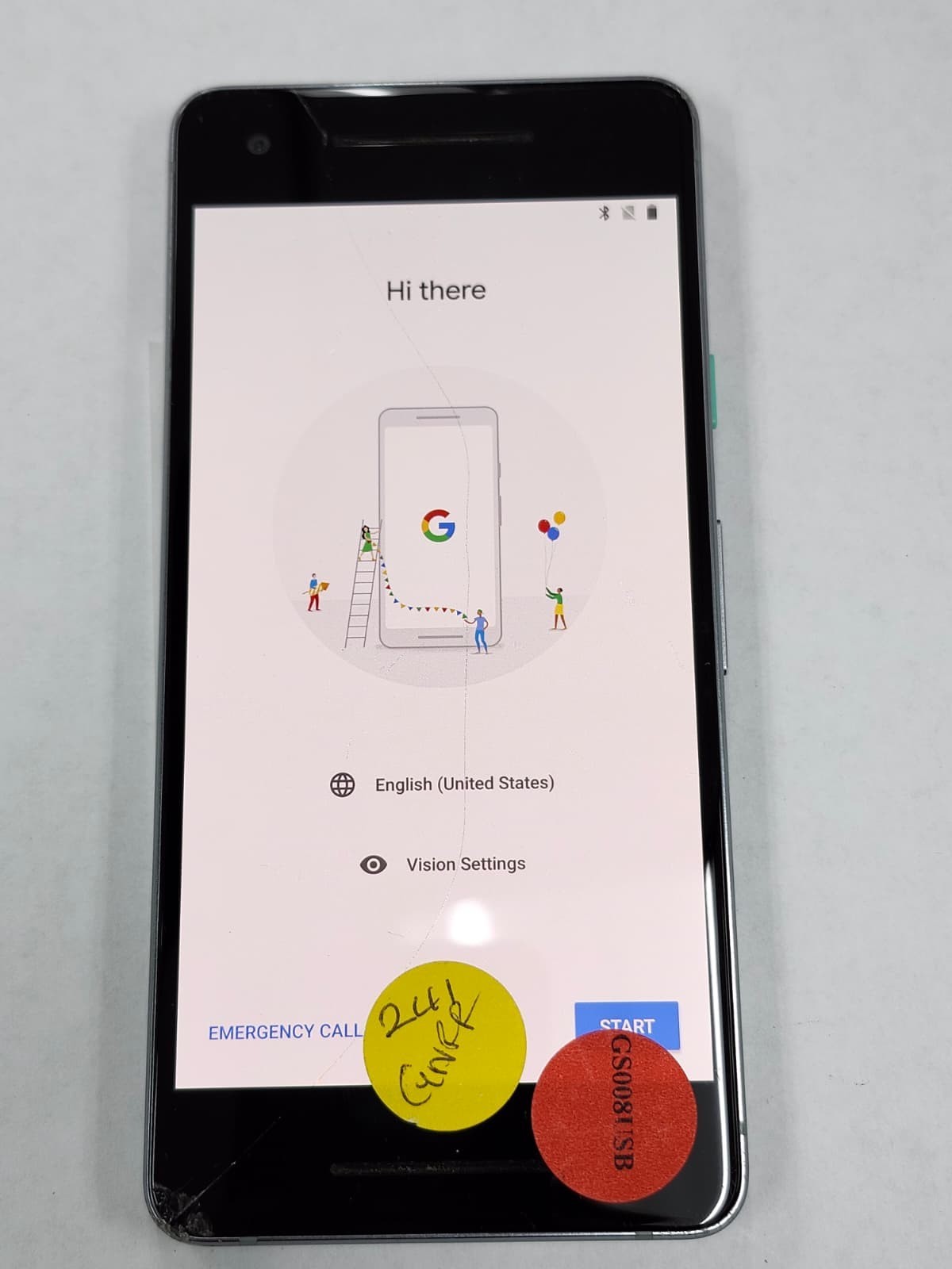 DEFECTIVE – Google Pixel 2 – 64 GB – Blue – Unlocked – G011C – 12624