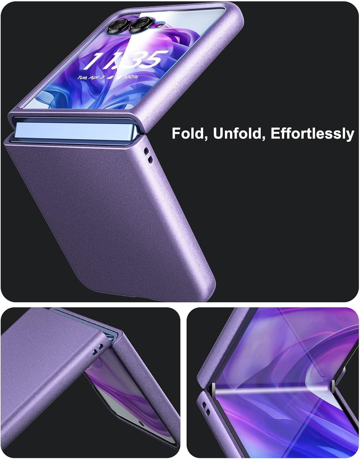 Case for Motorola Razr Plus 2024/2025 – Thin Hard Matte Polycarbonate Cover