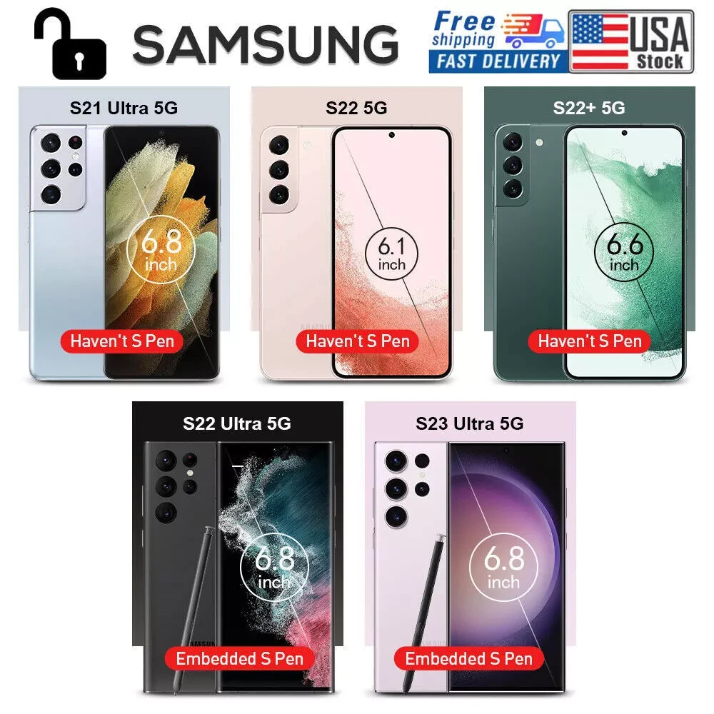 NEW Sealed Samsung Galaxy S24 Ultra/S22 Ultra/S23 Ultra/S23+/S22+ 5G Unlocked US