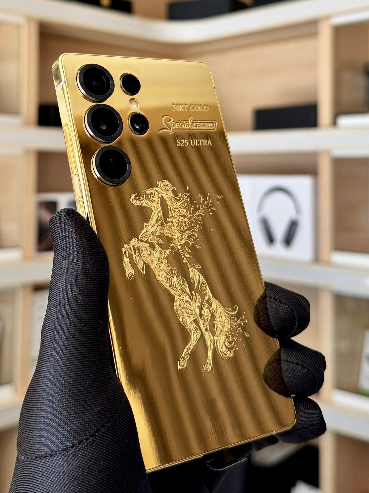 Custom 24k Gold Engraved Samsung Galaxy S25 Ultra 512GB GSM Unlocked