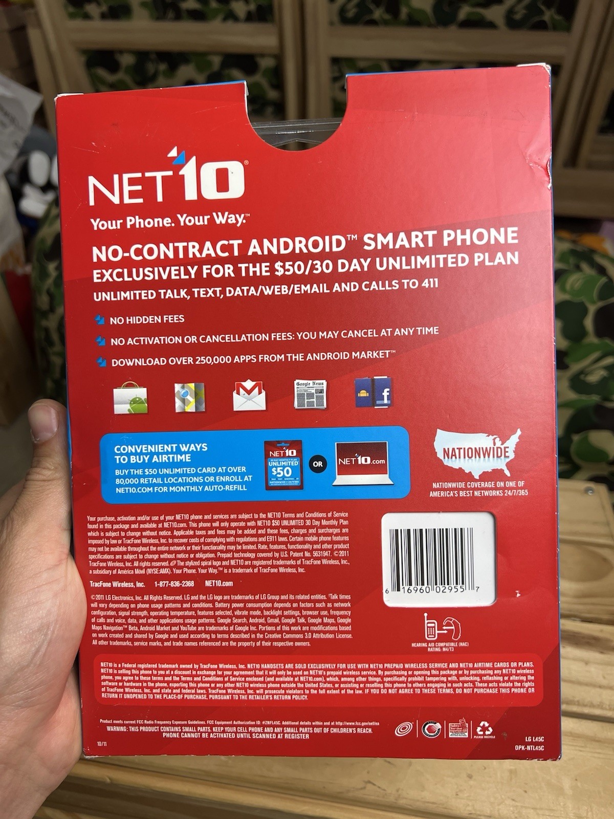 New NET 10 WIRELESS LG OPTIMUS 3G Smart Phone Net ANDROID 3.5″ TOUCHSCREEN