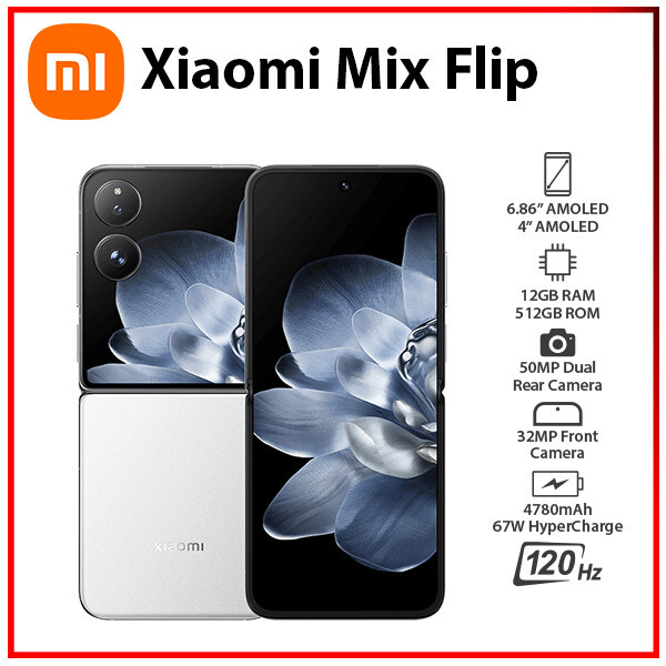 NEW Xiaomi Mix Flip 5G WHITE 12GB+512GB Dual SIM Unlocked Android Cell Phone