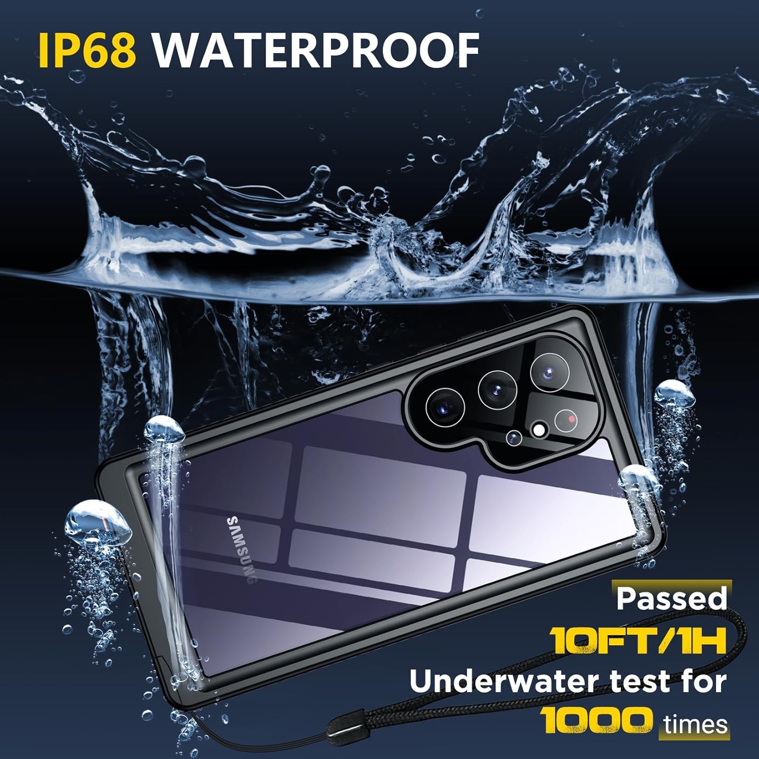 Designed for Samsung Galaxy S24 Ultra Case Waterproof Heavy Duty Shockproof Rugg