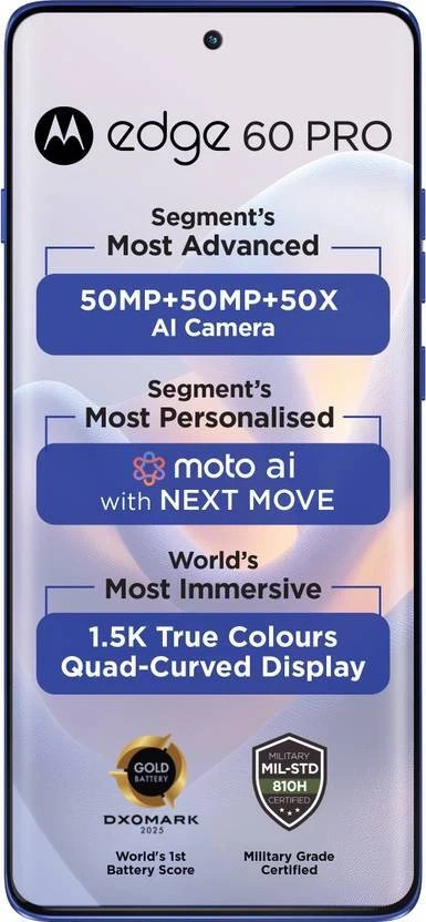 MOTOROLA Edge 60 Pro 5G (Walnut, 256GB 8GB RAM)- Global Version- “NO TARIFFS”