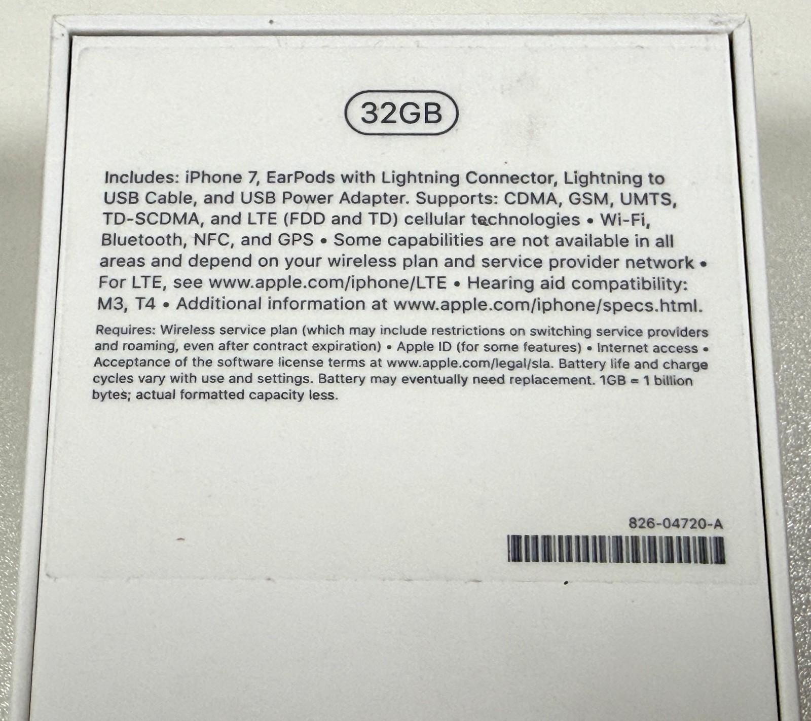 Apple iPhone 7 32GB Black Unlocked A1660 iOS 12 New Open Box