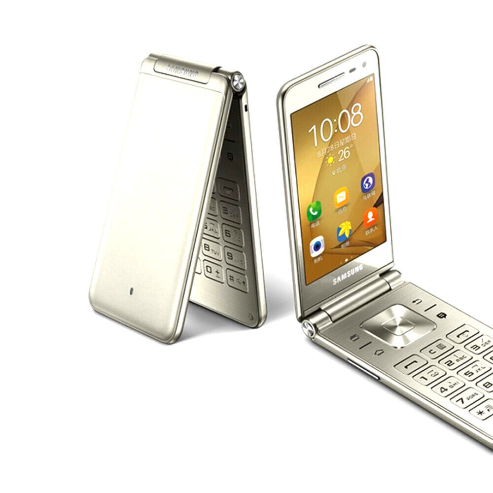 Samsung Galaxy Folder G1600 16GB Dual SIM Flip Unlocked SmartPhone Open Box US