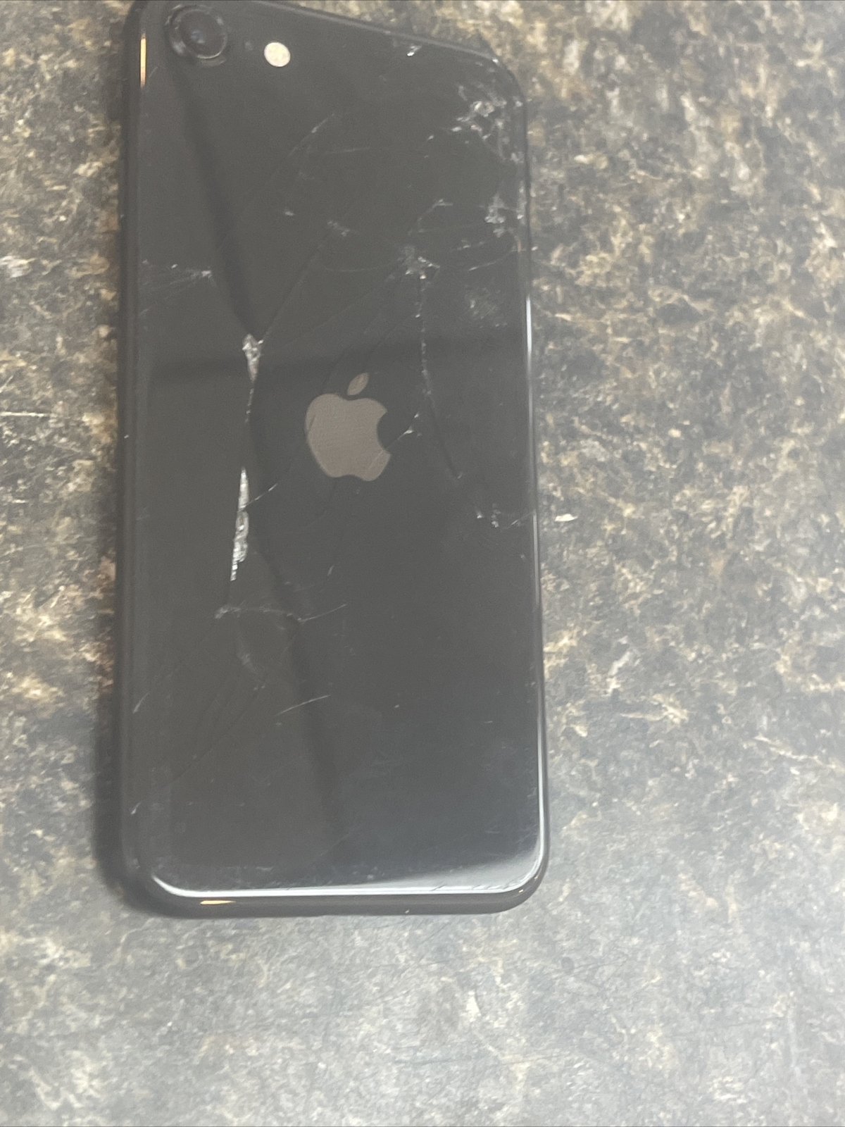Apple iPhone SE 2nd Gen, 64GB, Unlocked SIM, Black, MHHC3LL/A -Cracked Back Work