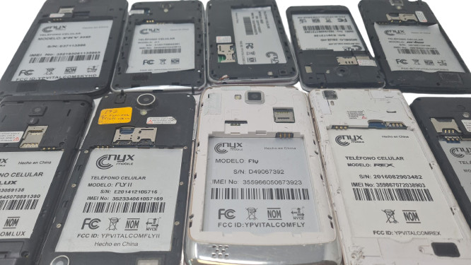 Lot of 10 Phones NYX Mobile Sky HD Lux Fly II A1 Eco Rex Zeuz HD Orbis No Power