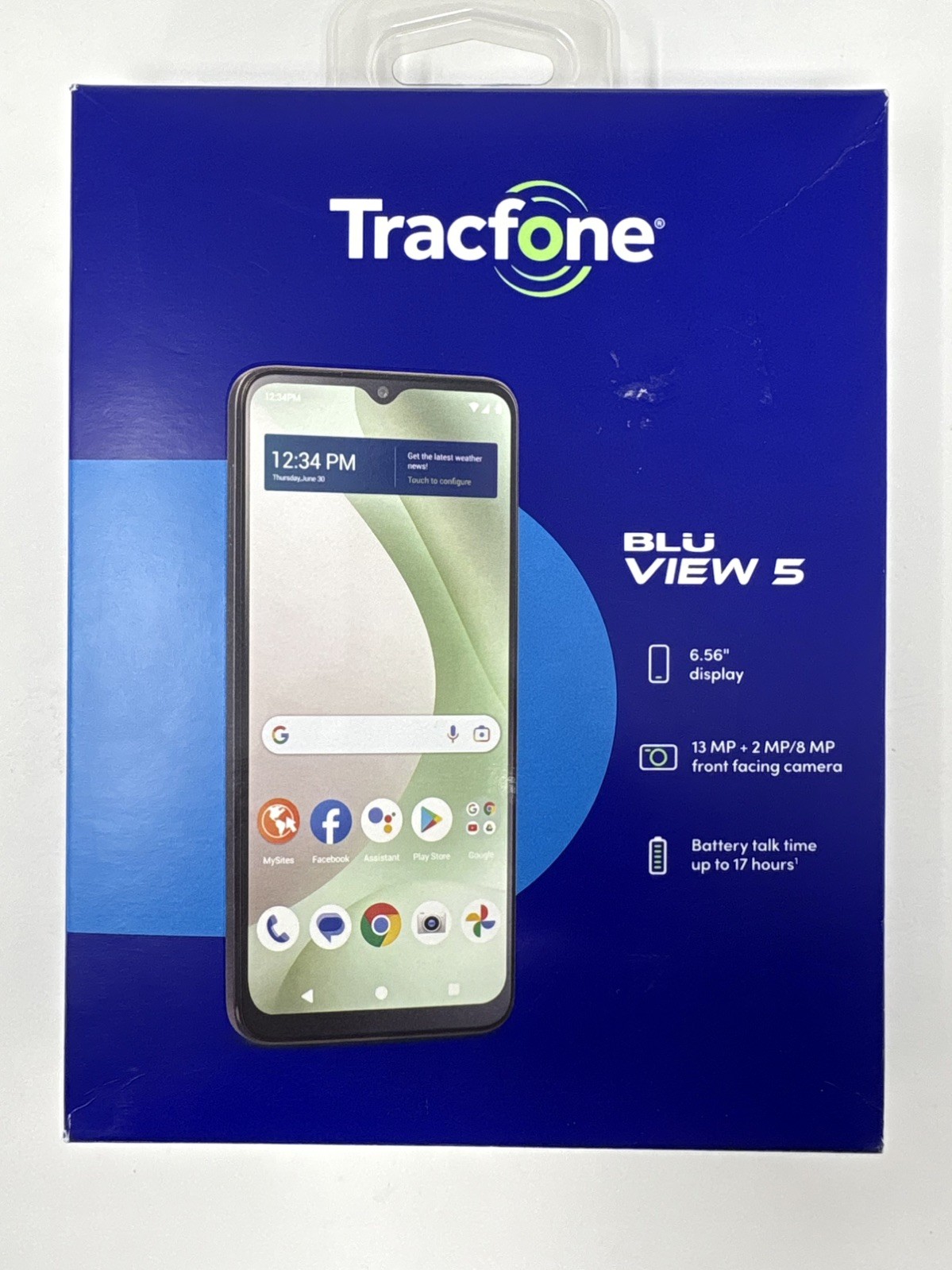 BLU View 5 (B160V) 64GB – Gray Prepaid Smartphone Black (TracFone Locked) NEW
